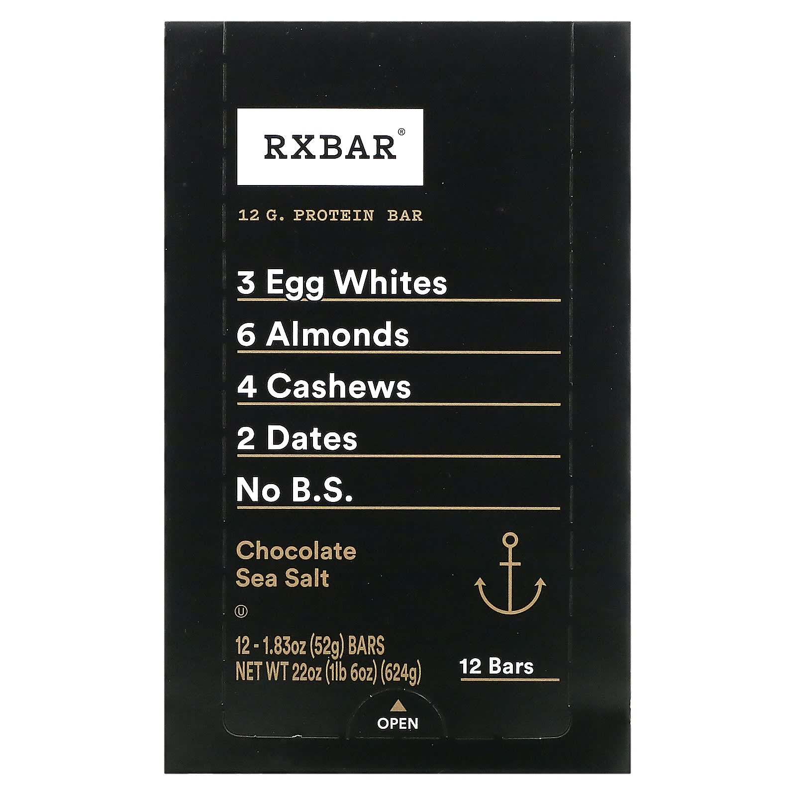 RXBAR Protein Bar шоколадная морская соль 12 батончиков 52 г 183 унции 7390₽