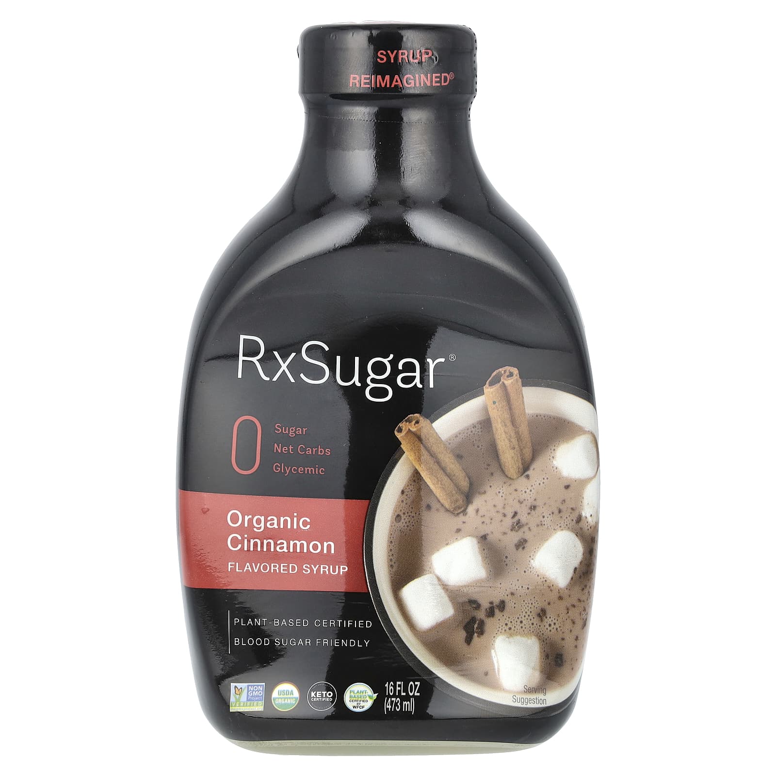 RxSugar, Органический сироп с корицей, 473 мл (16 жидк. унц.)