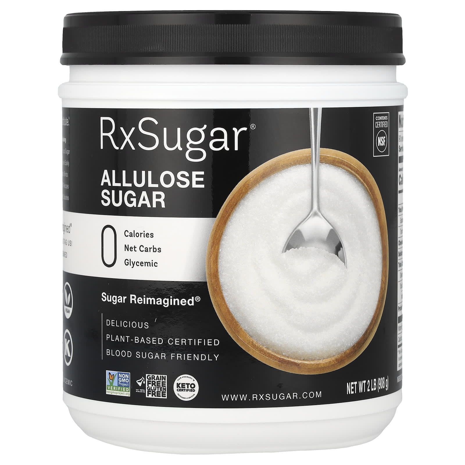 RxSugar, Аллулозный сахар, 908 г (2 фунта)