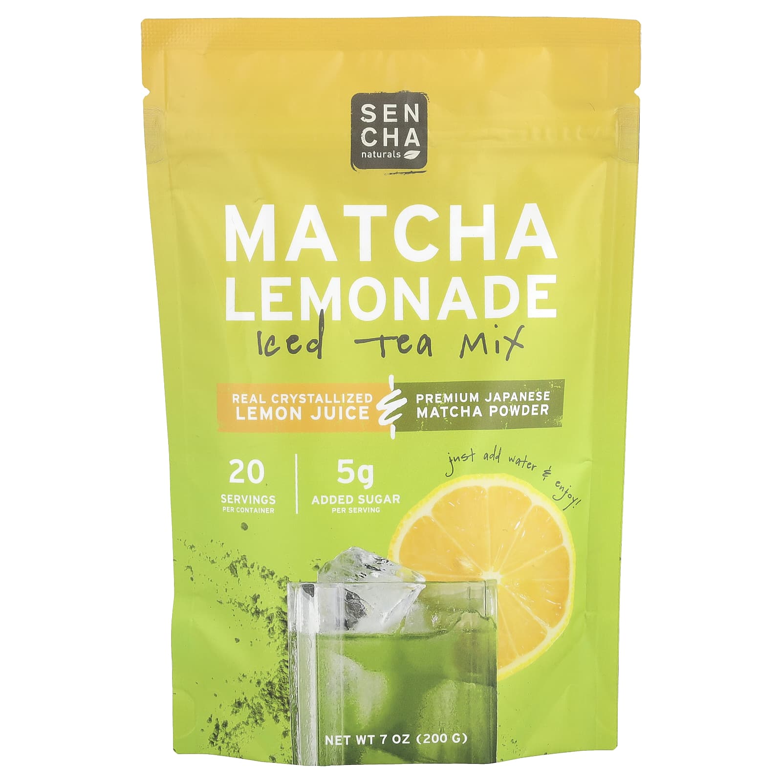 Sencha Naturals, Matcha Lemonade Iced Tea Mix, 7 oz (200 g)