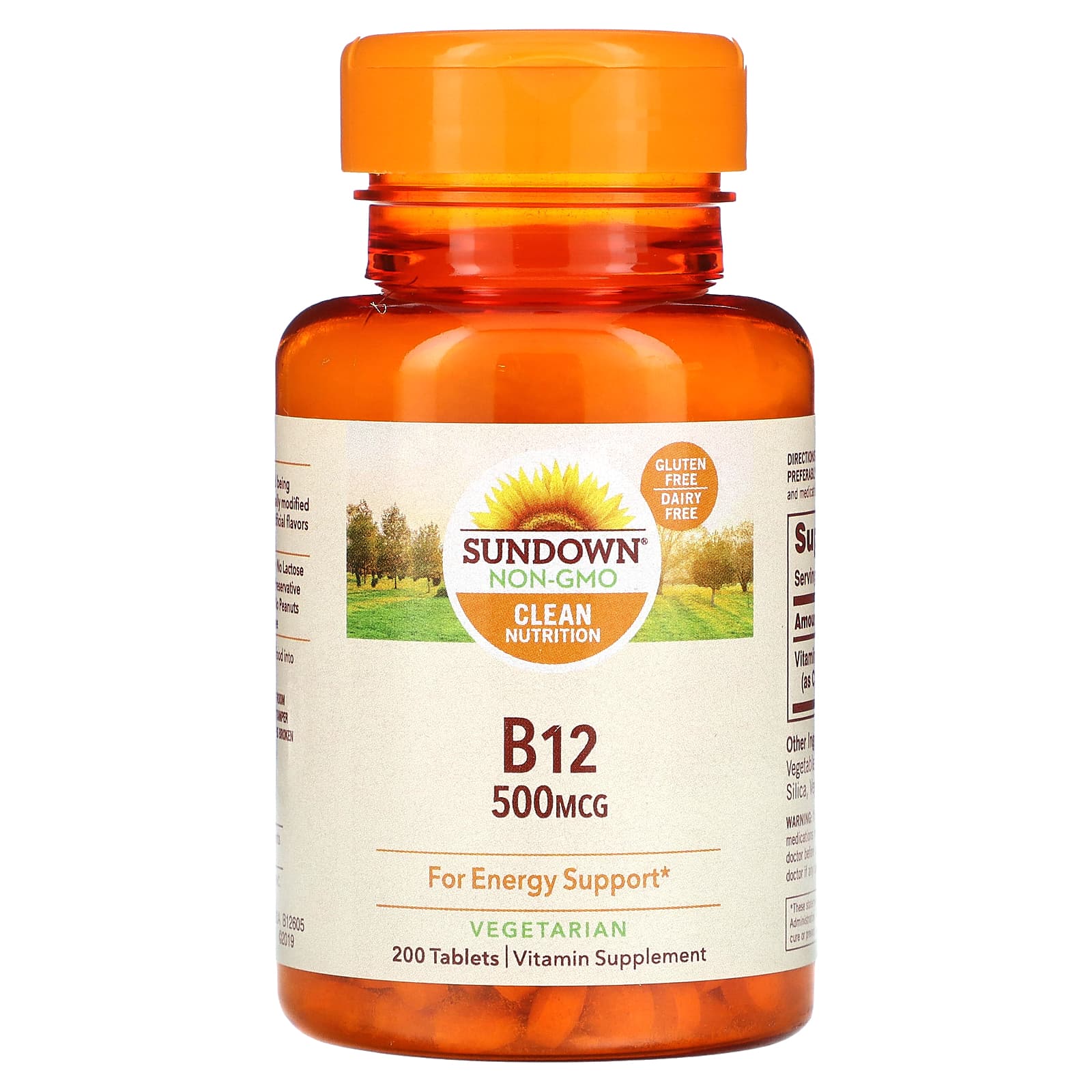 Sundown Naturals, B-12, 500 мкг, 200 таблеток