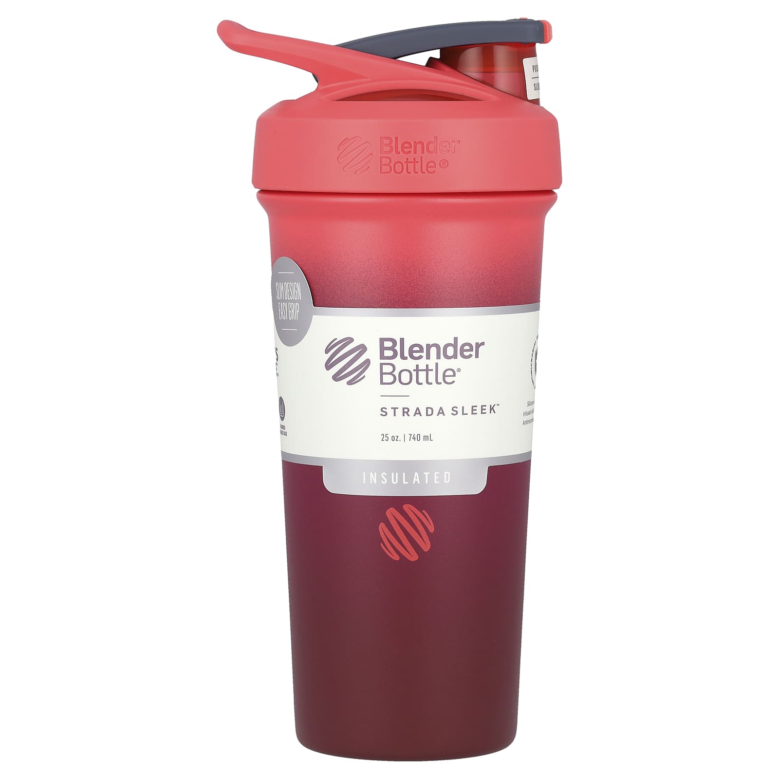 Blender Bottle, Strada Sleek ™, изоляция из нержавеющей стали, сангрия, 740 мл (25 унций)