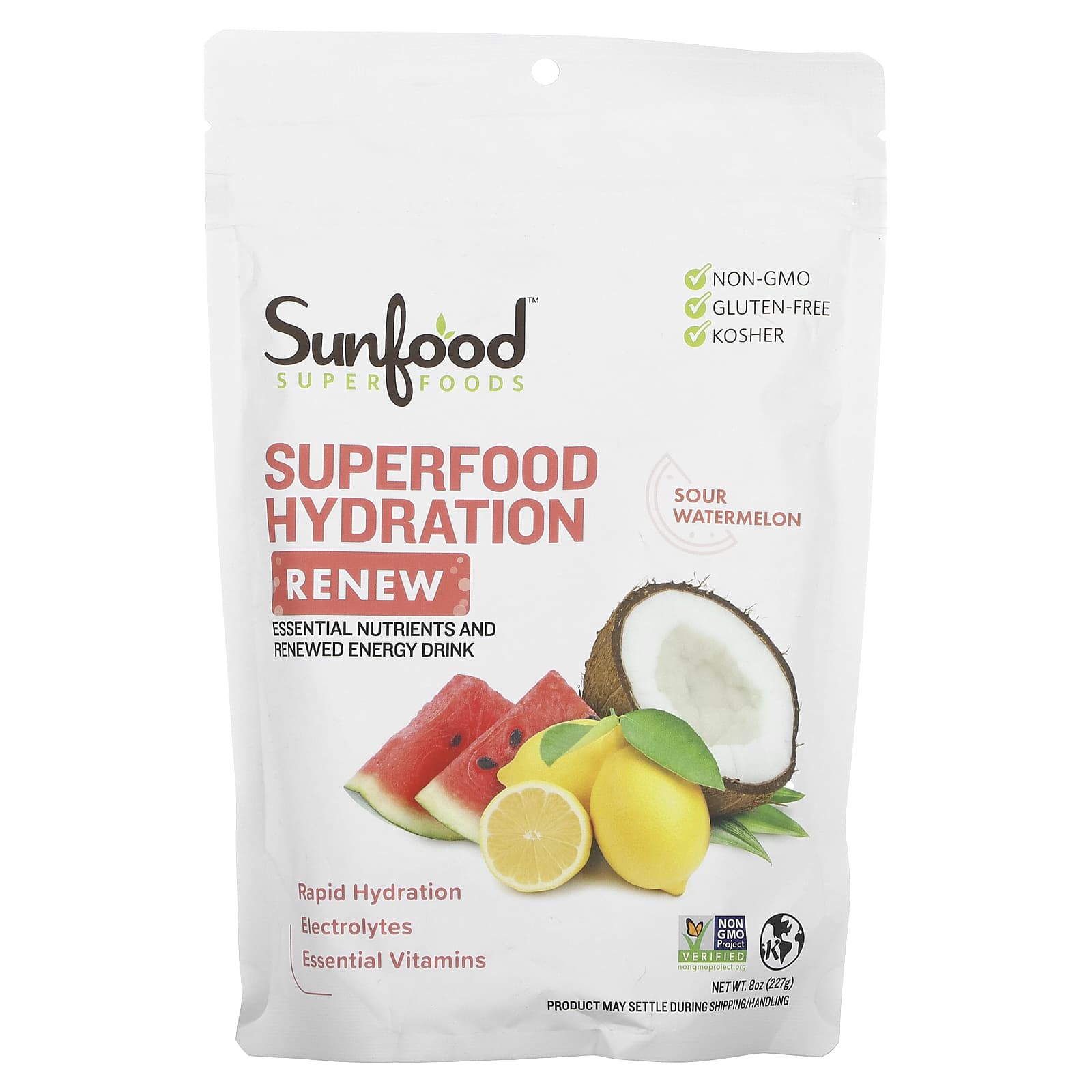 Sunfood Superfood Hydration Renew суперфуд Hydration Renew кислый арбуз 227 г 8 унций 2590₽