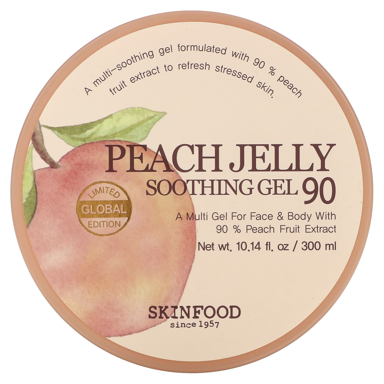 SKINFOOD, Peach Jelly, успокаивающий гель (персиковое желе) 90, 300 мл (10,14 жидк. унций)