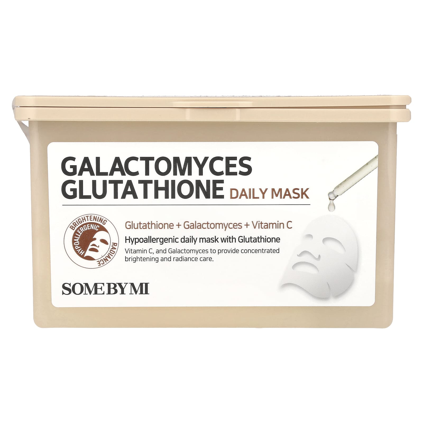 SOME BY MI, Ежедневная косметическая маска с Galactomyces Glutathione, 30 шт., 350 мл (11,83 жидк. унц.)