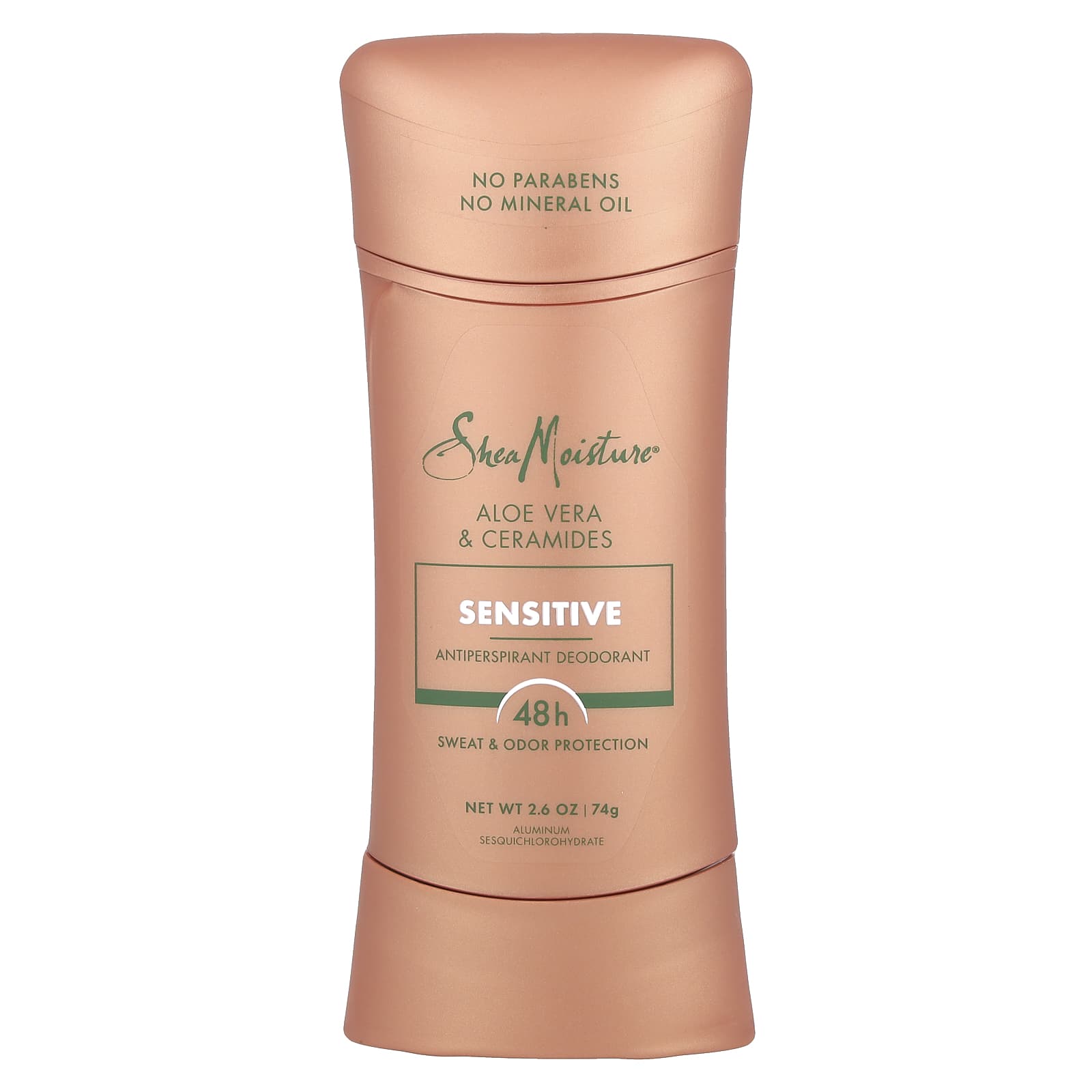 SheaMoisture, Дезодорант-антиперспирант, Sensitive, алоэ вера и керамиды, 74 г (2,6 унции)