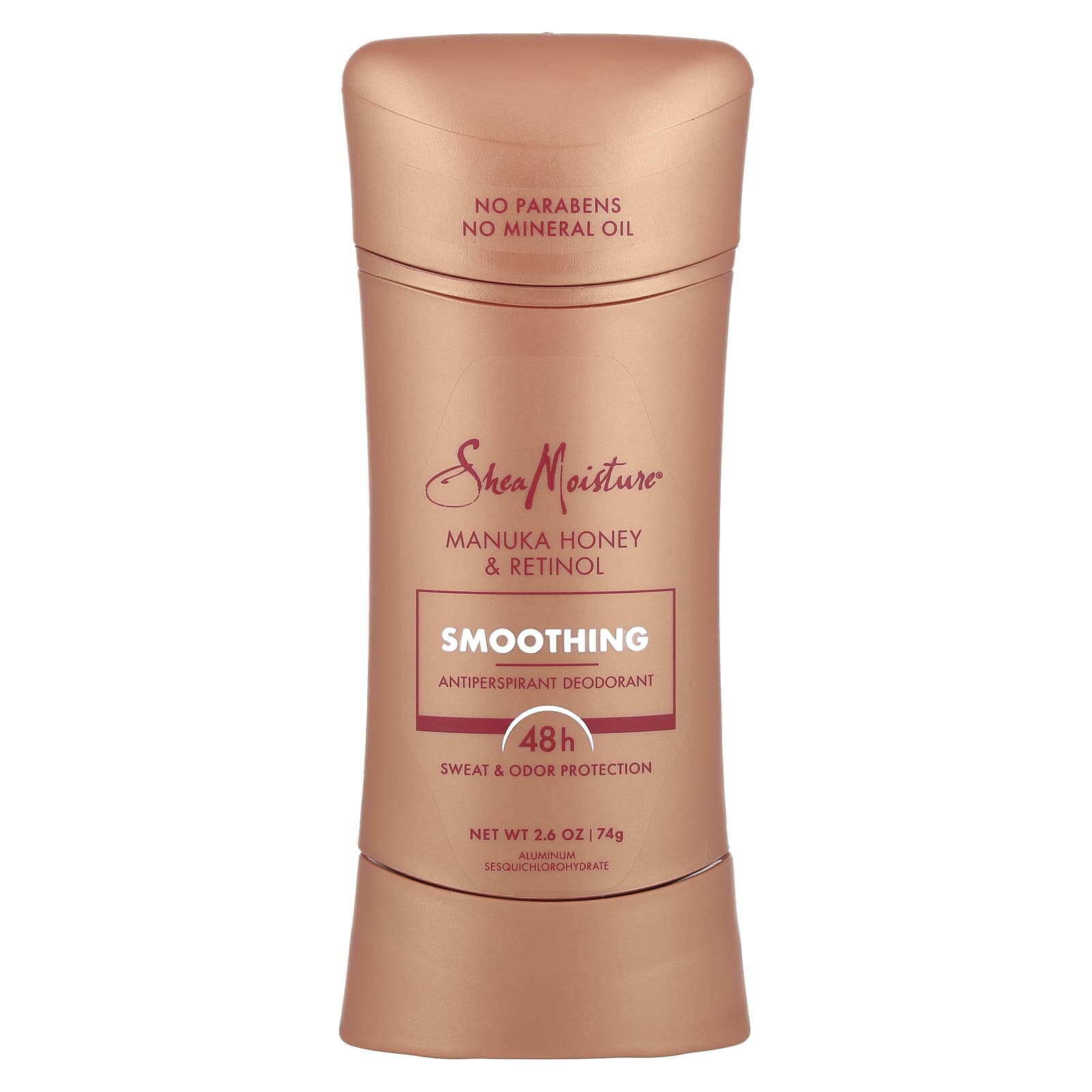 SheaMoisture, Дезодорант-антиперспирант, разглаживающий, мед манука и ретинол, 74 г (2,6 унции)