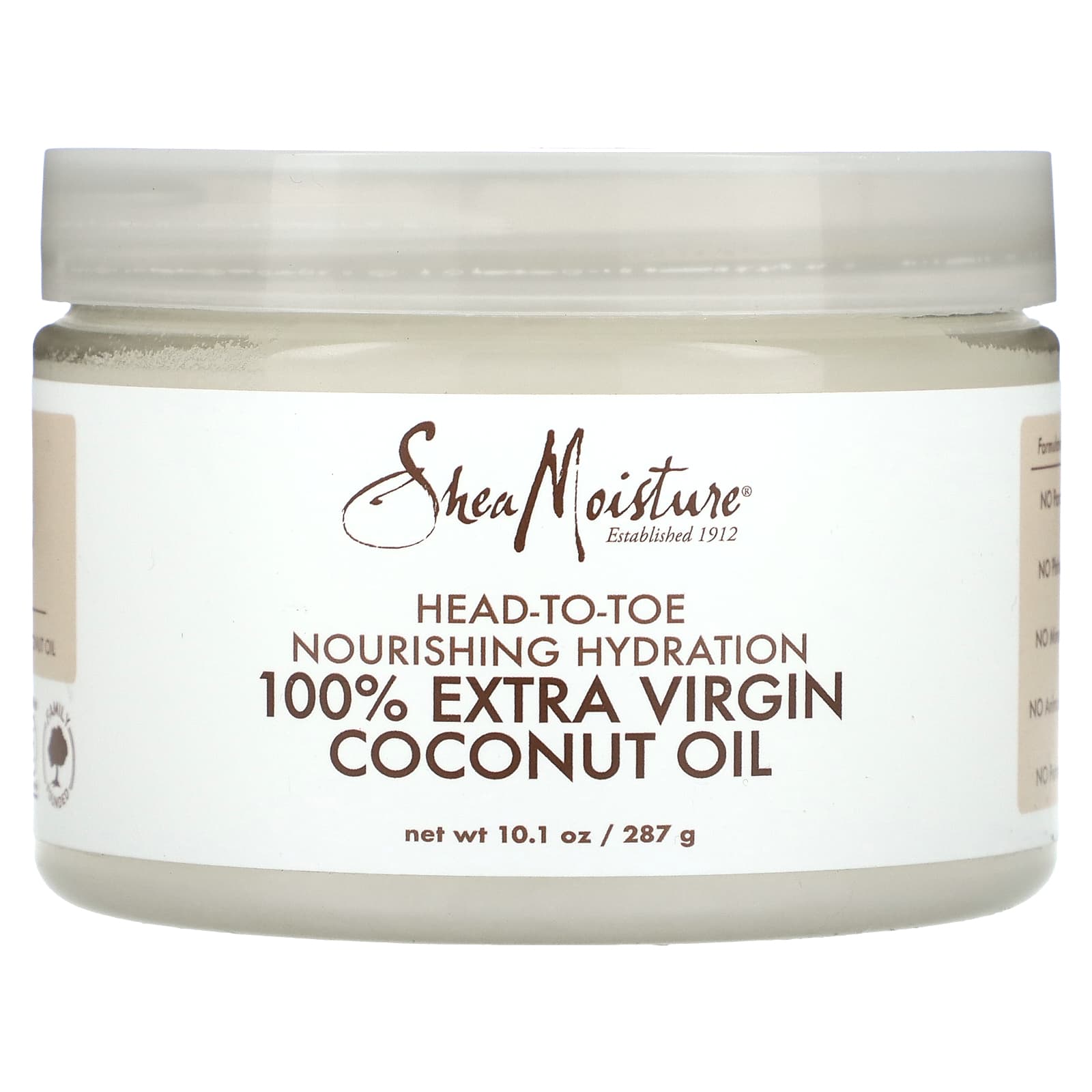 SheaMoisture, Head-To-Toe, питательное и увлажняющее средство, 100% нерафинированное кокосовое масло высшего качества, 287 г (10,1 унции)