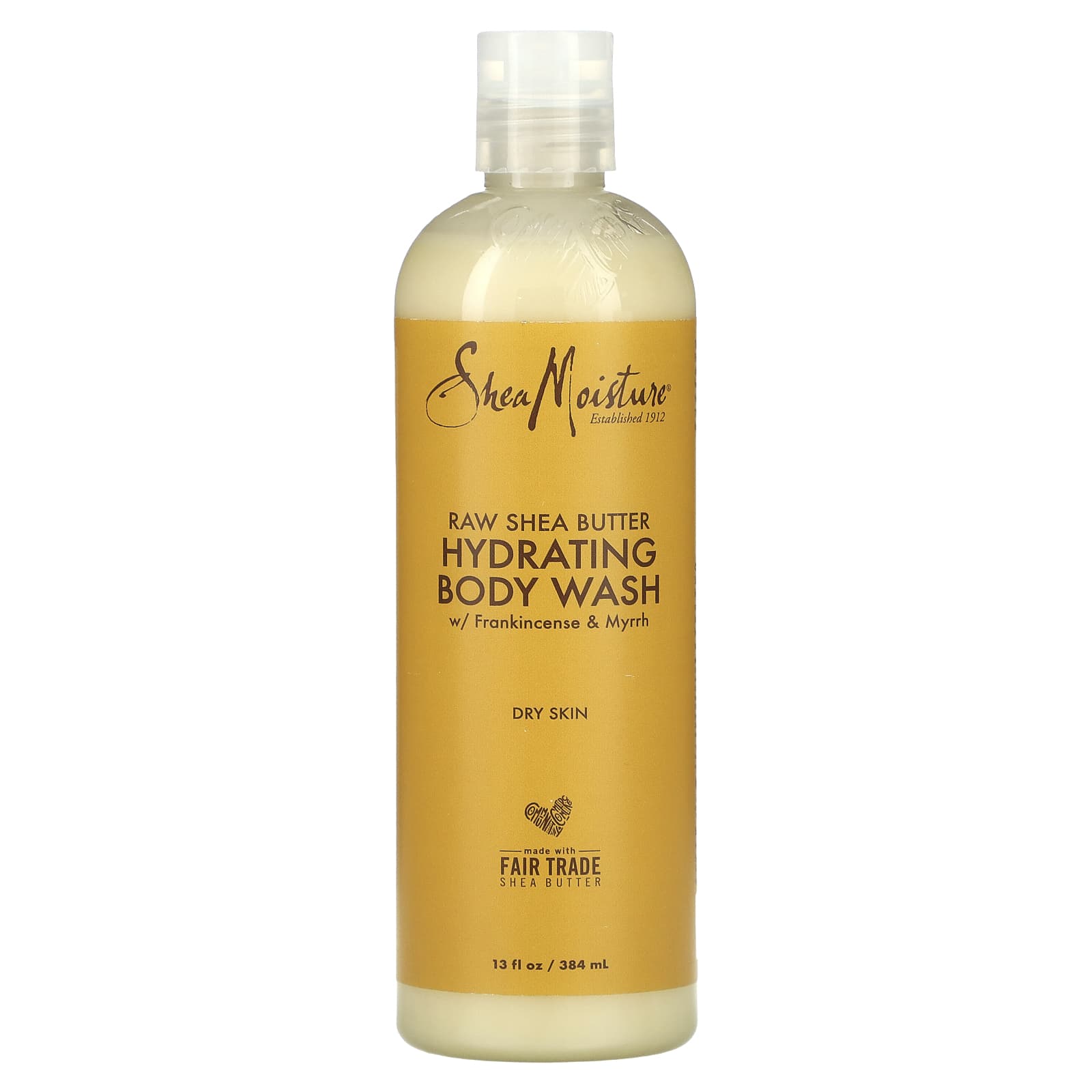 SheaMoisture, необработанное масло ши, увлажняющий гель для душа, 384 мл (13 жидк. унций)