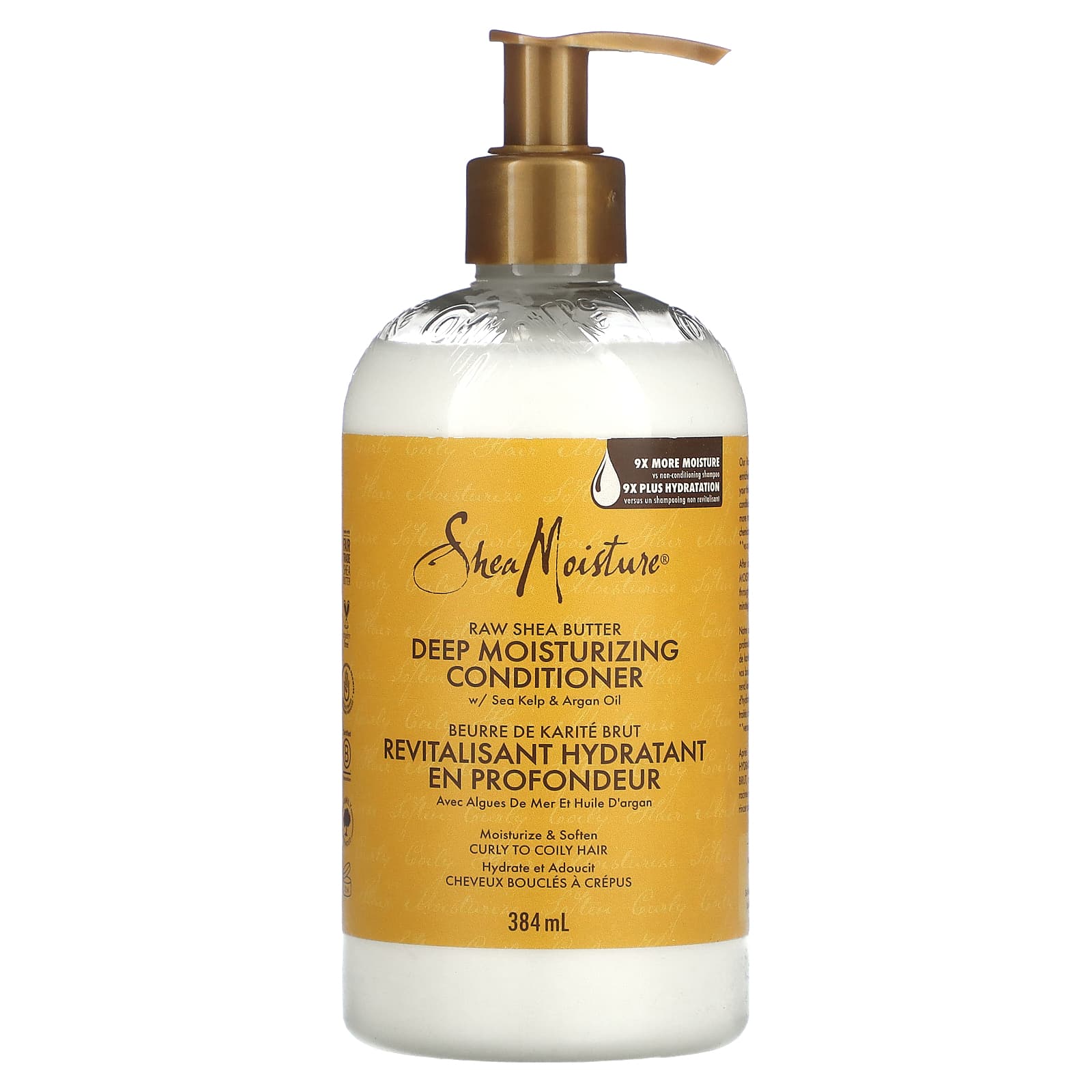 SheaMoisture, Кондиционер для глубокого увлажнения, для вьющихся и кудрявых волос, необработанное масло ши, 384 мл (13 жидк. Унций)