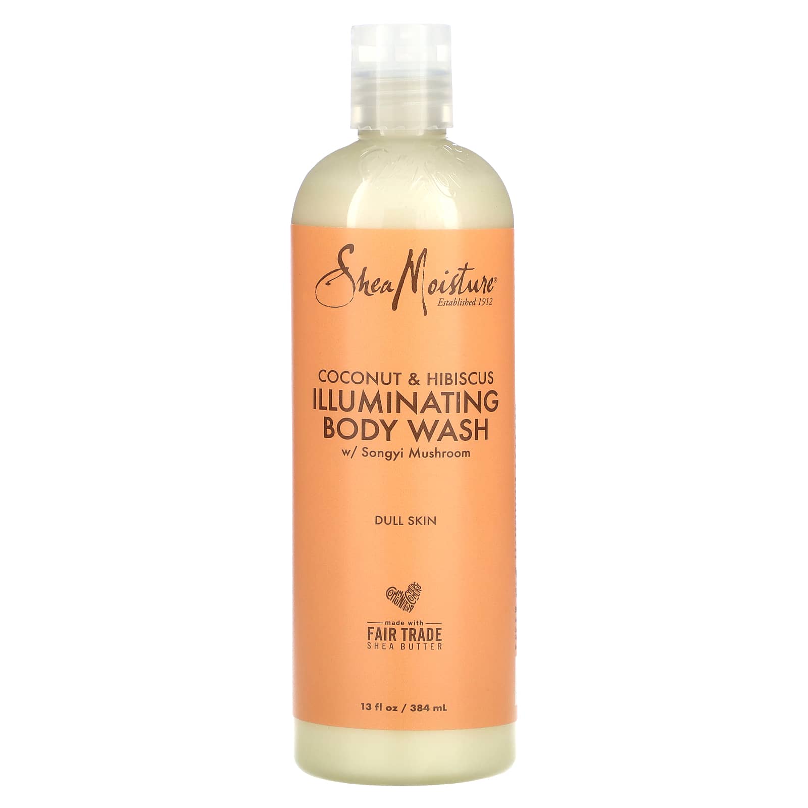 SheaMoisture, Гель для душа для сияния кожи, с кокосом и гибискусом, 384 мл (13 жидк. Унций)