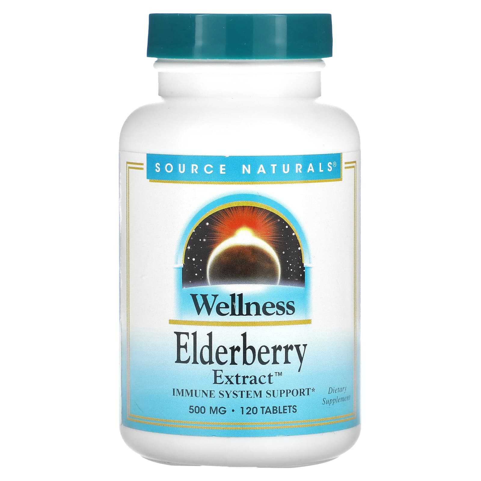 Source Naturals, Wellness, экстракт бузины, 500 мг, 120 таблеток (166 мг в 1 таблетке)