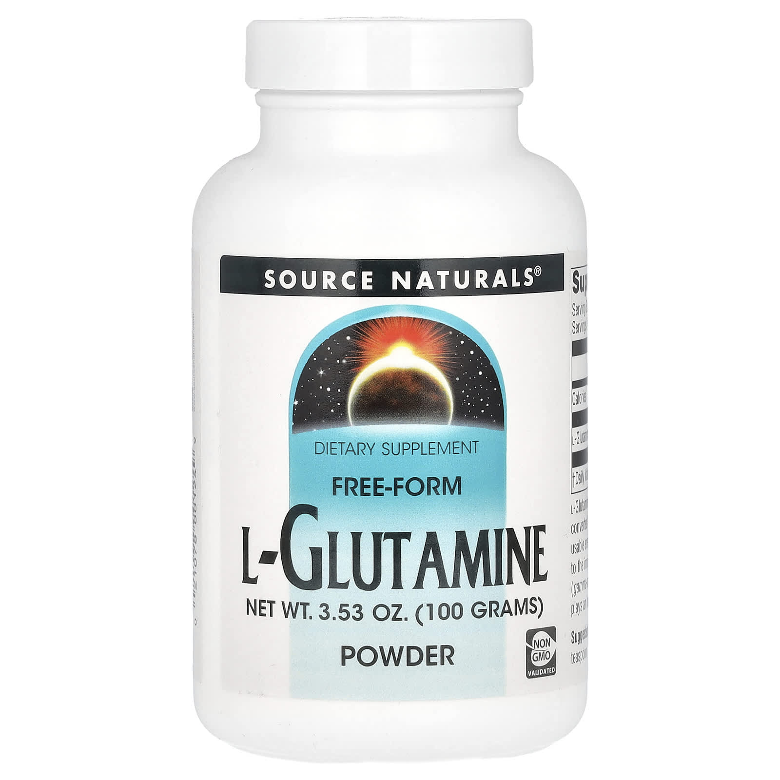 Source Naturals, L-глютамин, порошок в свободной форме 3.53 унции (100 г)