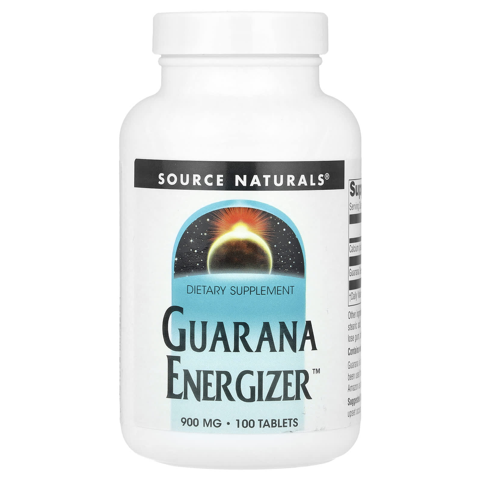 Source Naturals, Guarana Energizer ™, 900 мг, 100 таблеток