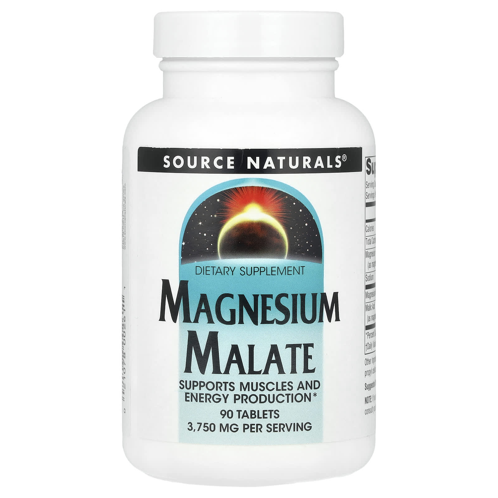 Source Naturals, Малат магния, 3750 мг, 90 таблеток (1250 мг в каждой таблетке)