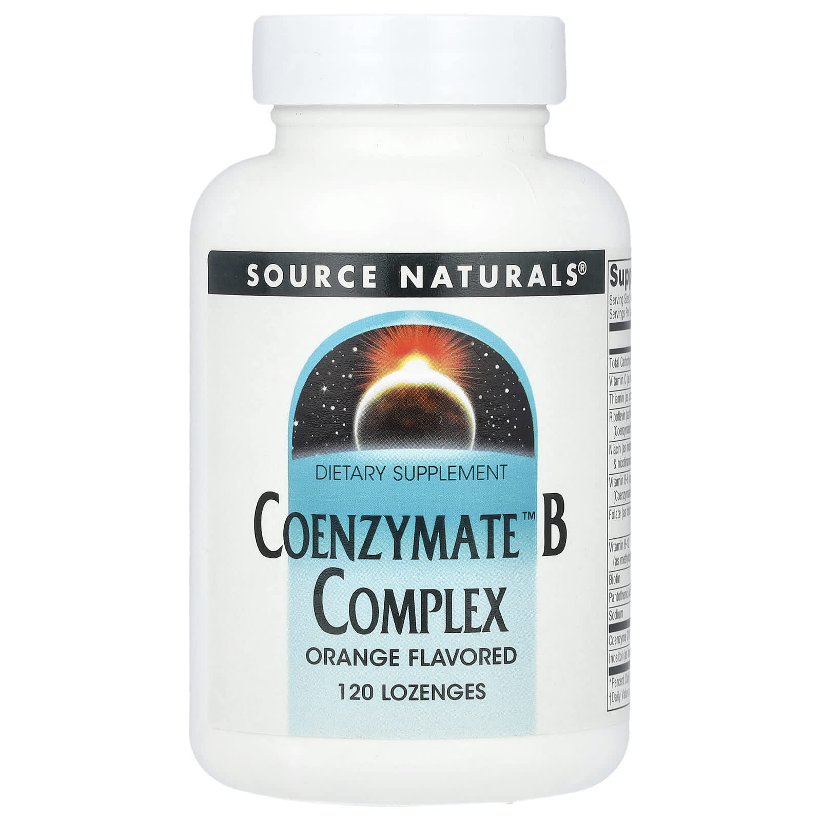 Source Naturals, Coenzymate ™ B Complex, апельсин, 120 пастилок