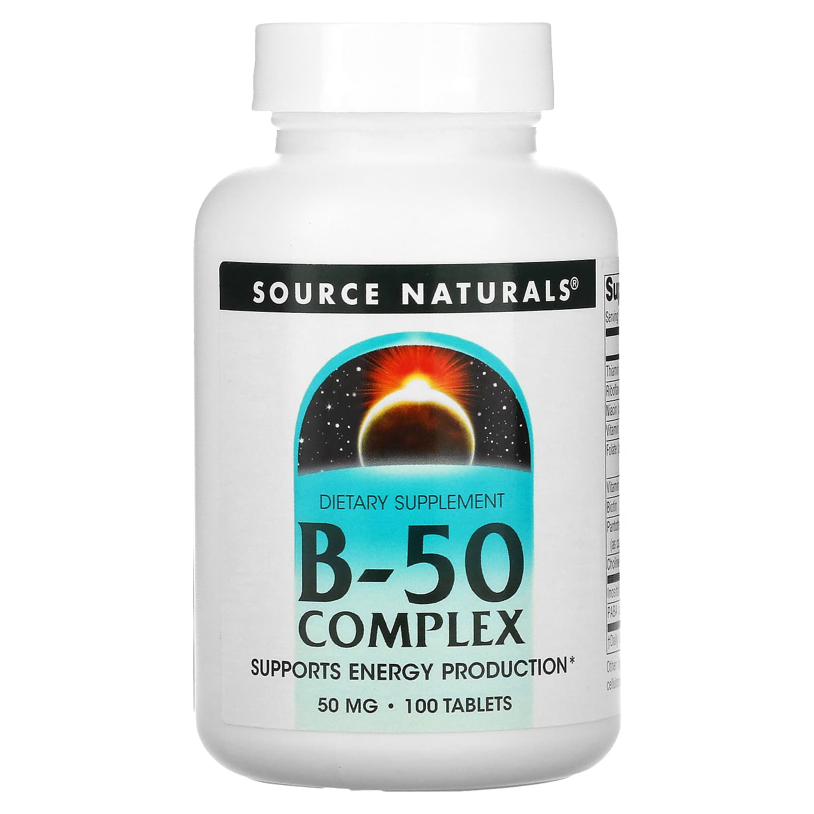 Source Naturals, комплекс B-50, 50 мг, 100 таблеток