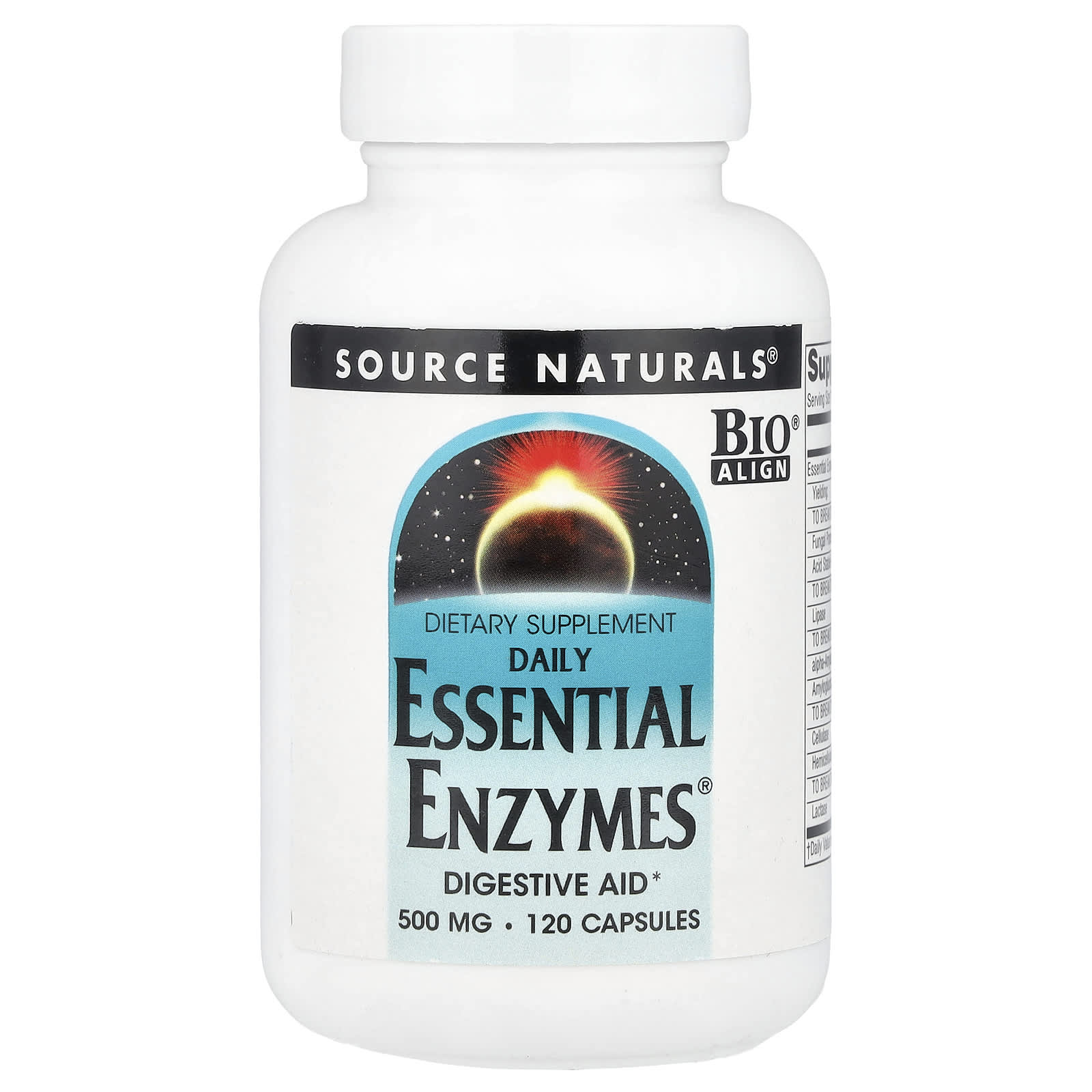 Source Naturals, Daily Essential Enzymes®, 500 мг, 120 капсул