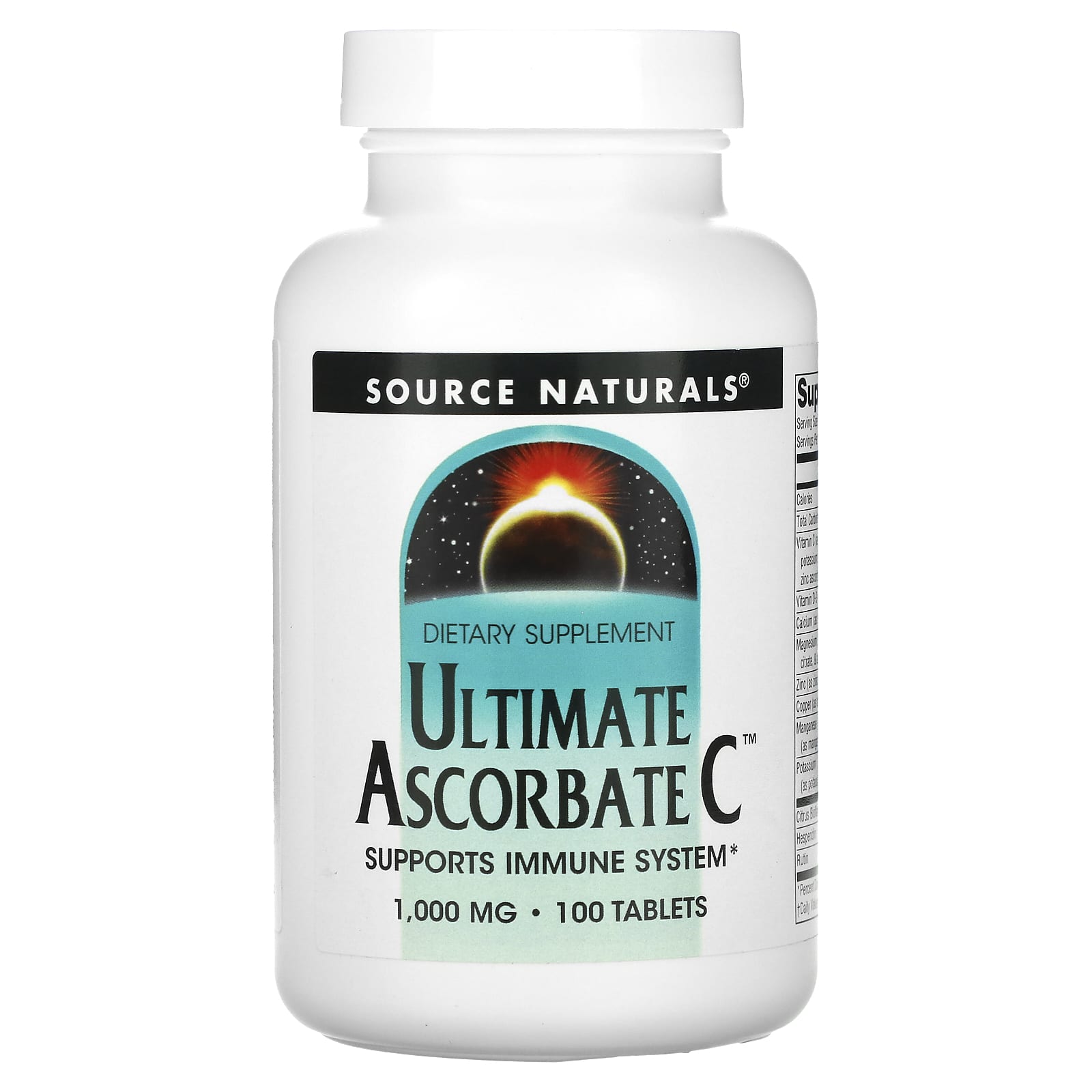 Source Naturals, Ultimate Ascorbate C, 1000 мг, 100 таблеток