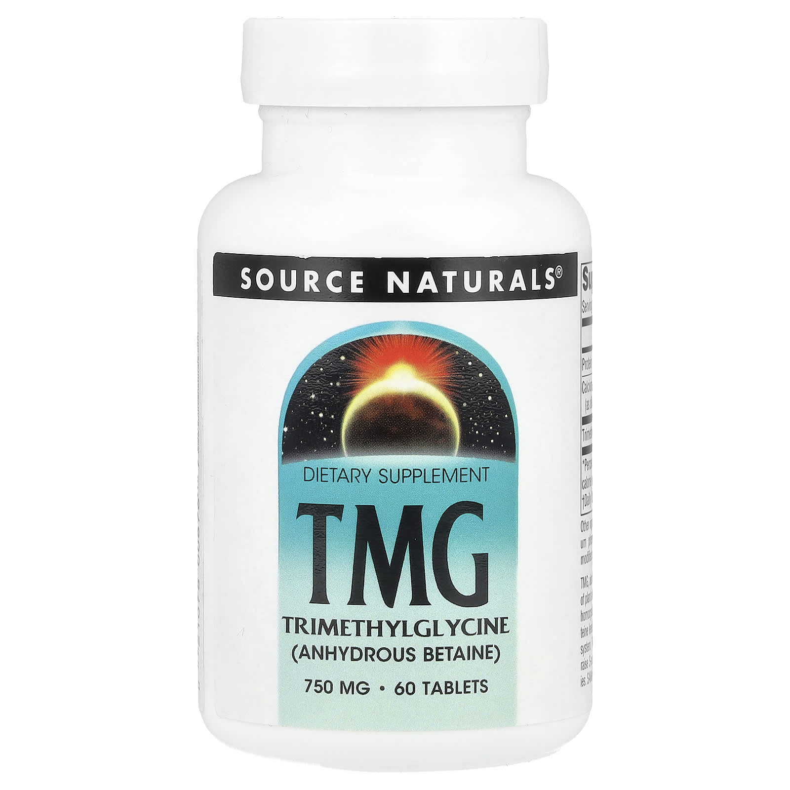 Source Naturals, TMG, 750 мг, 60 таблеток