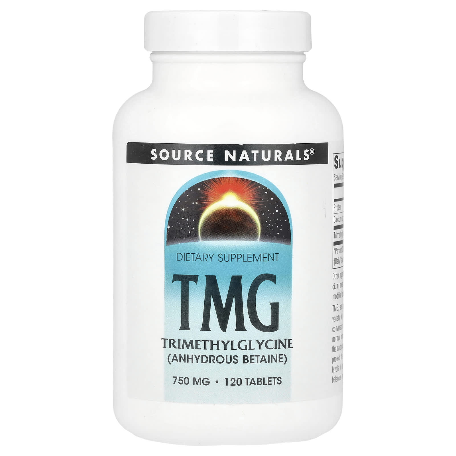 Source Naturals, TMG, 750 мг, 120 таблеток