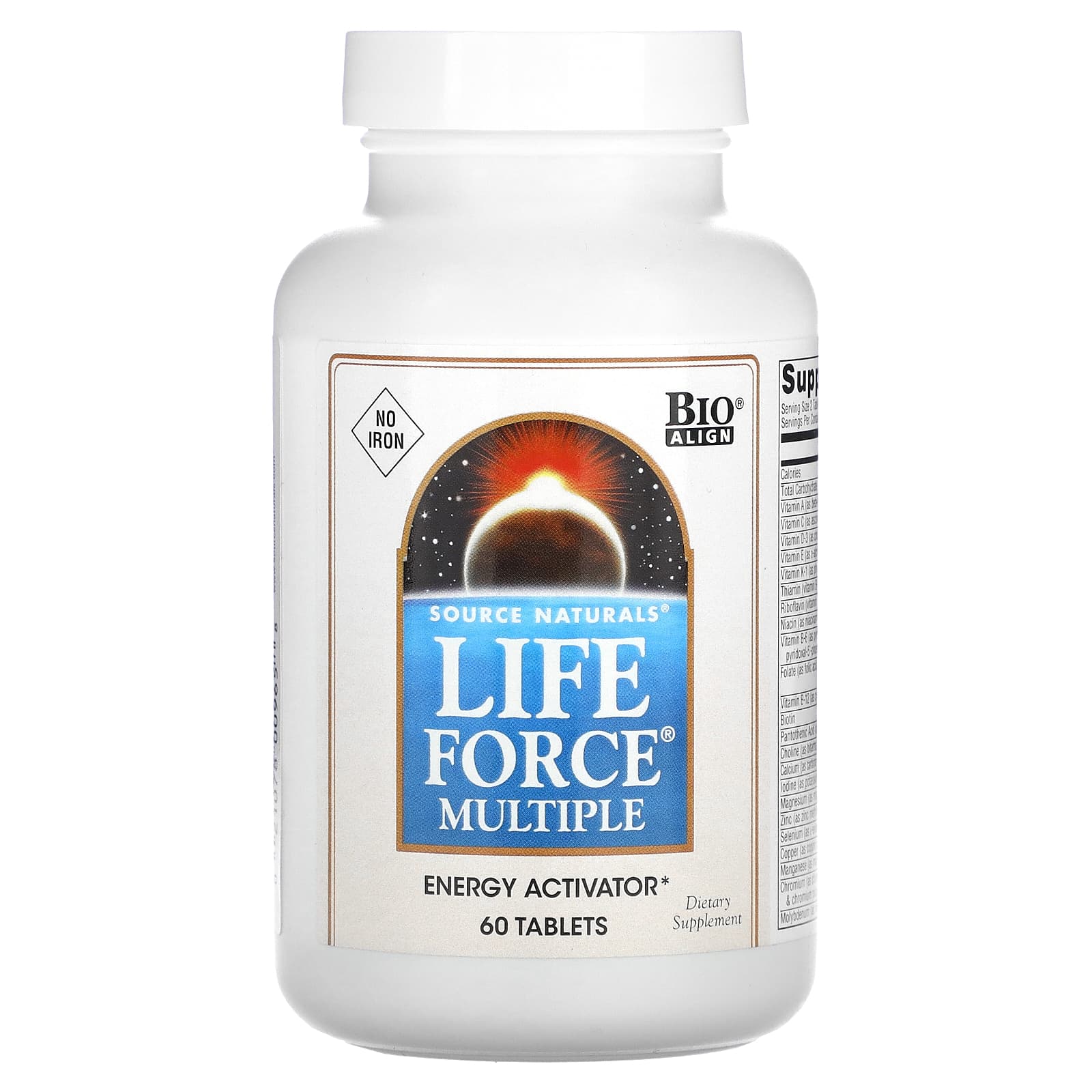Source Naturals Мультивитамин Life Force не содержит железо 60 таблеток 3390₽
