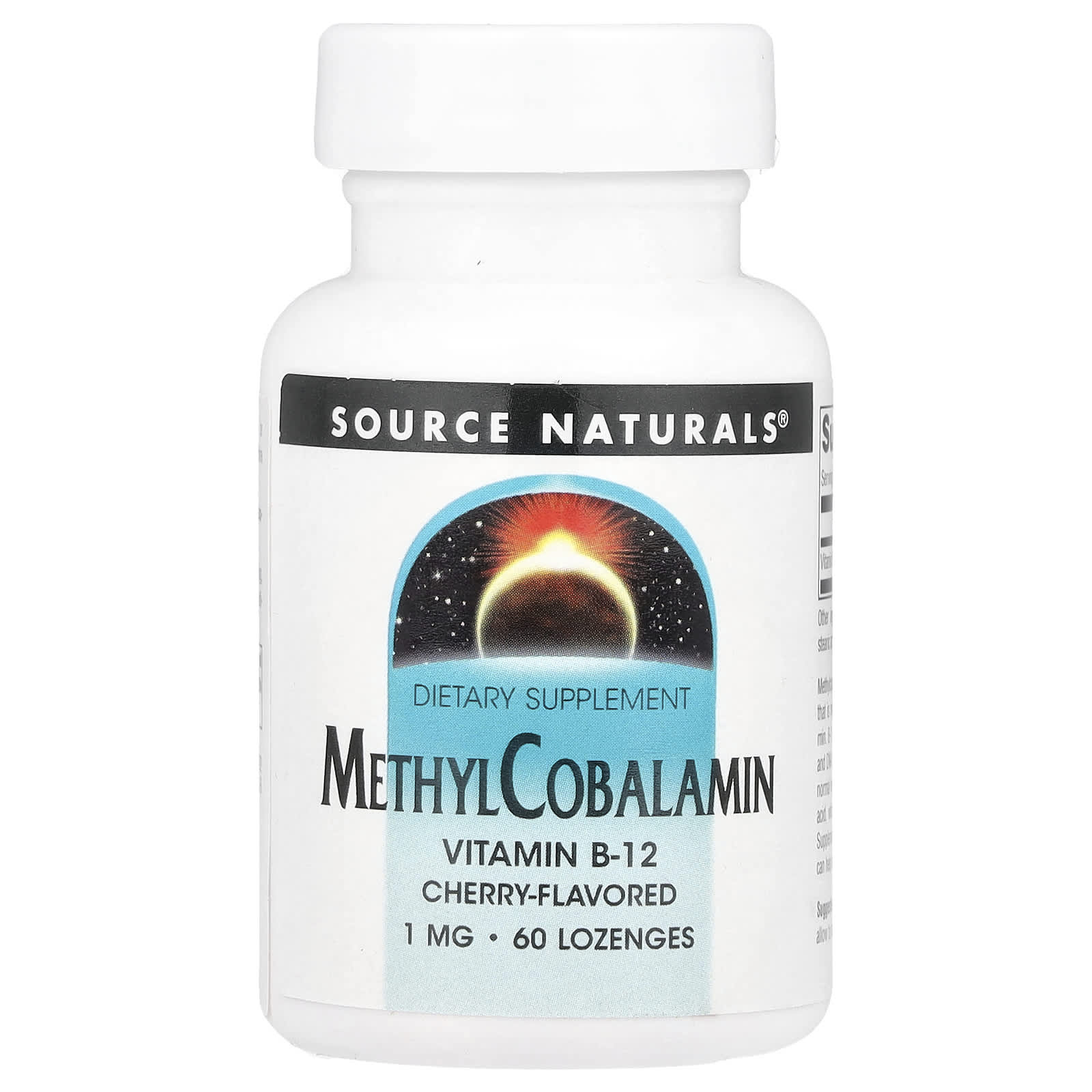 Source Naturals, Метилкобаламин, вишня, 1 мг, 60 пастилок