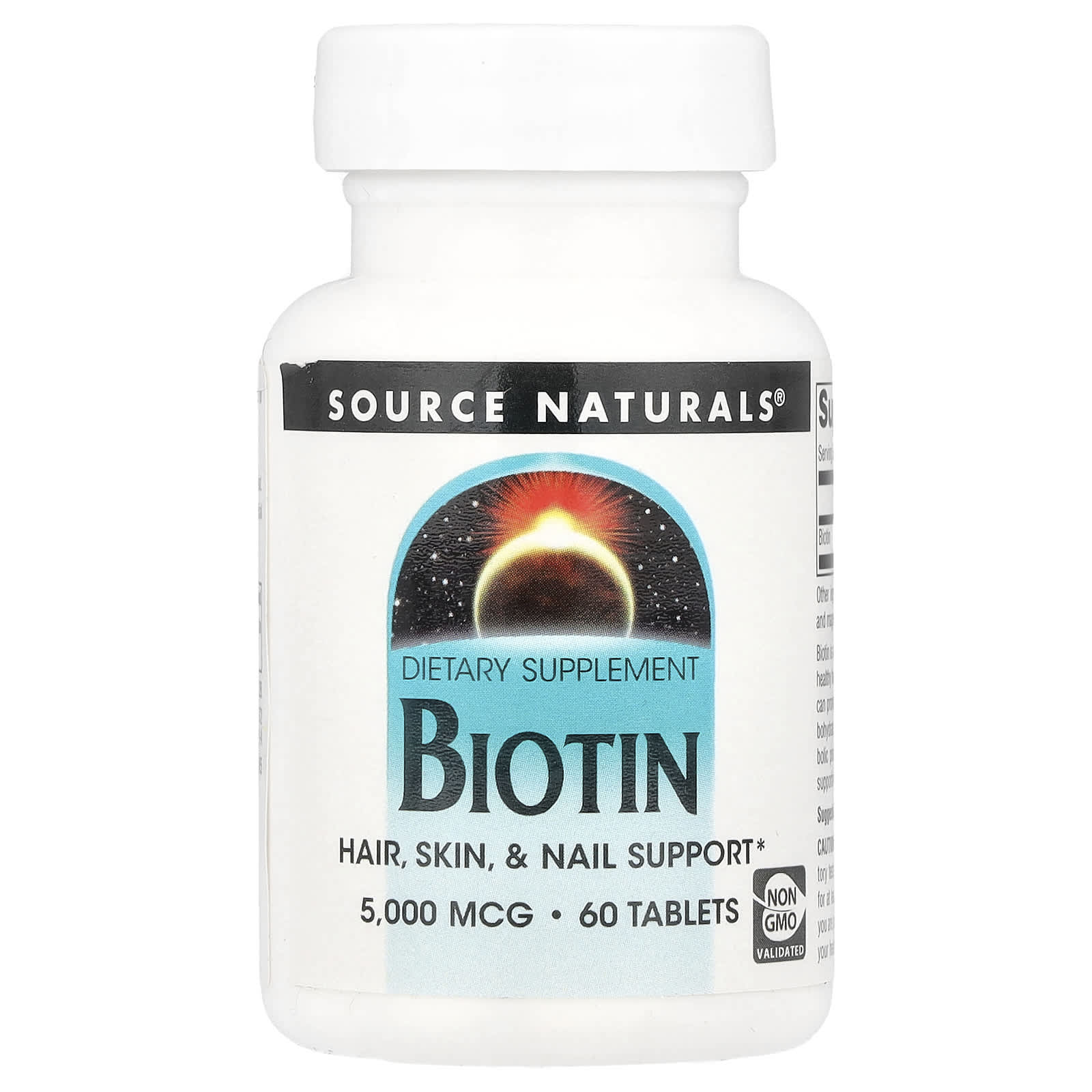 Source Naturals, Биотин, 5000 мкг, 60 таблеток