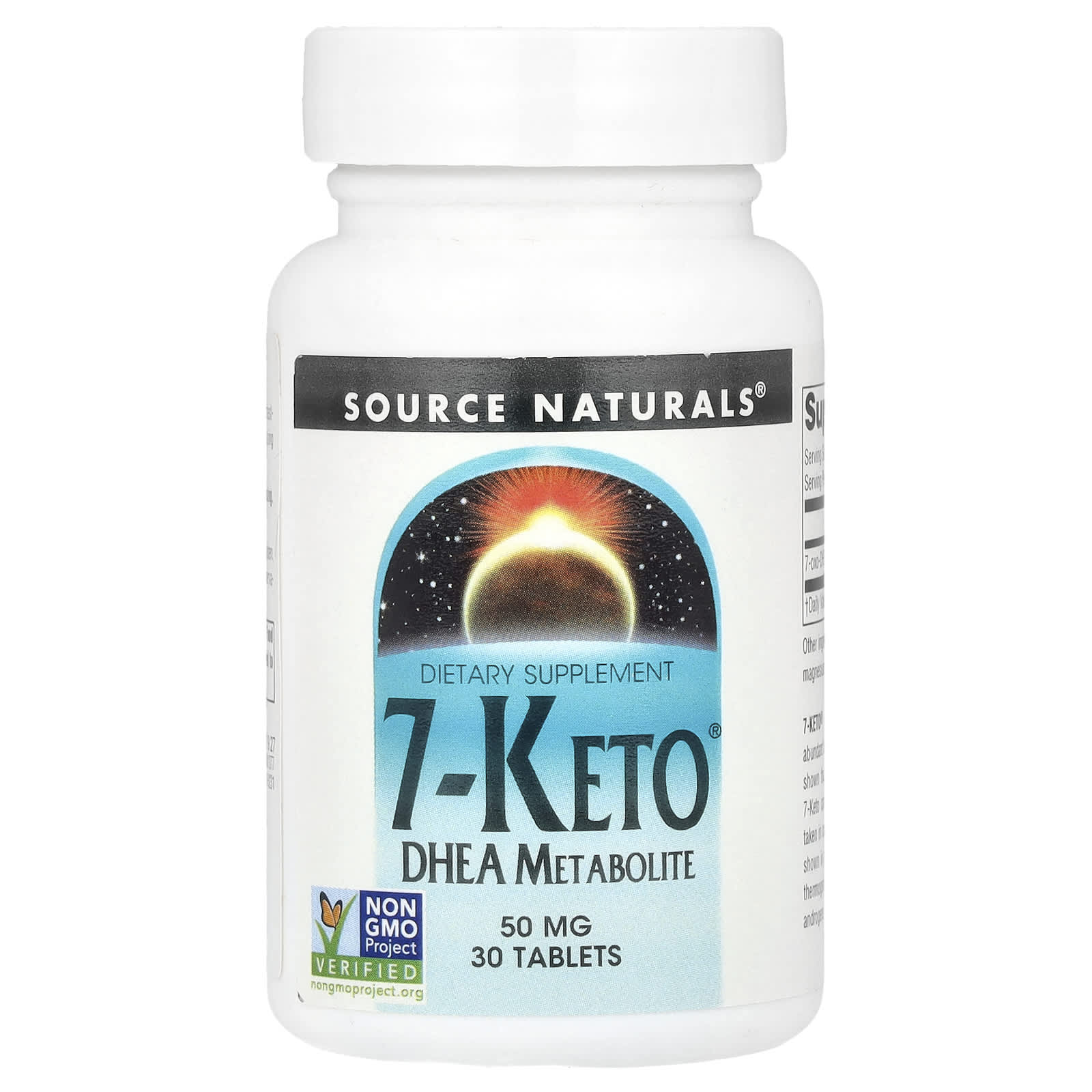 Source Naturals, 7-Keto®, метаболит ДГЭА, 100 мг, 30 таблеток (50 мг на таблетку)