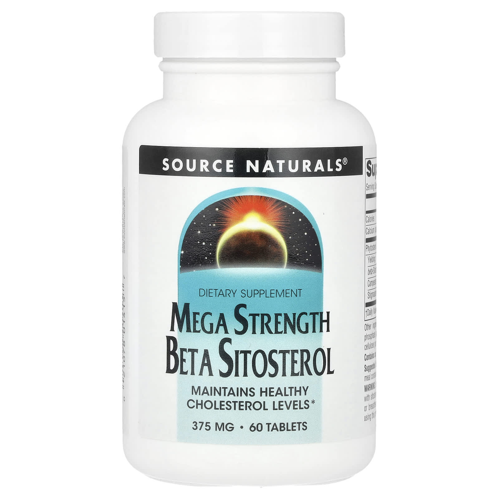 Source Naturals, Бета-ситостерол Mega Strength, 375 мг, 60 таблеток