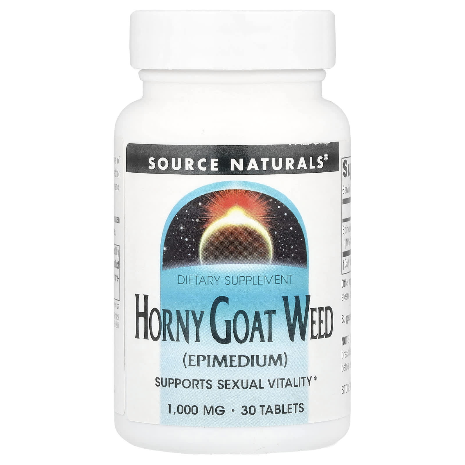 Source Naturals, Horny Goat Weed, 1000 мг, 30 таблеток