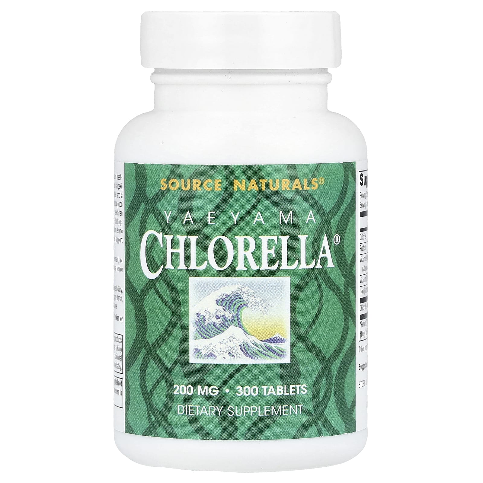 Source Naturals, Yaeyama Chlorella®, 200 мг, 300 таблеток (20 мг в каждой таблетке)