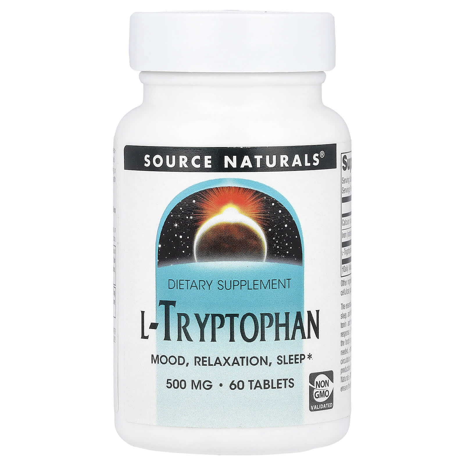 Source Naturals, L-триптофан, 500 мг, 60 таблеток (166 мг в 1 таблетке)