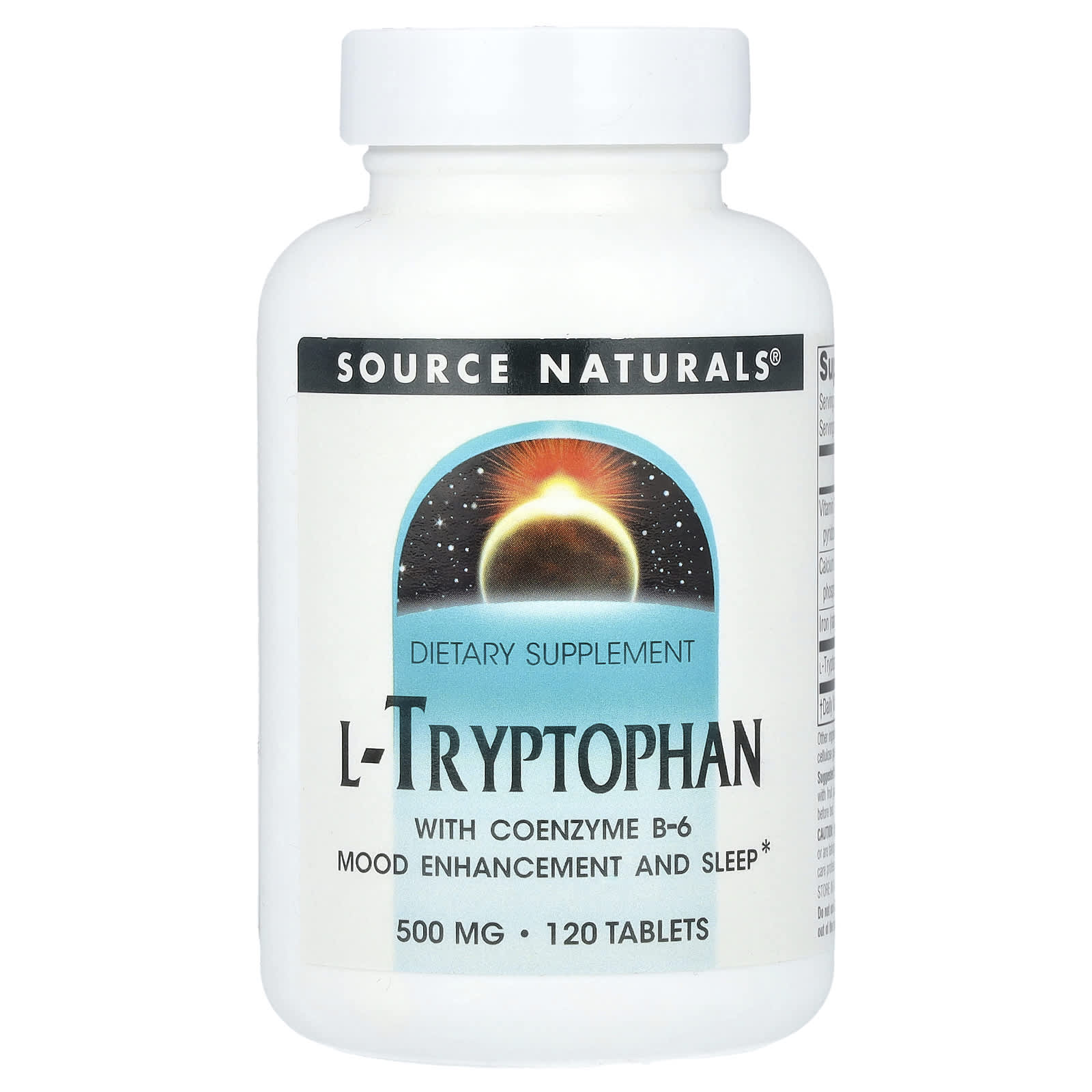 Source Naturals, L-триптофан с коэнзимом B-6, 120 таблеток