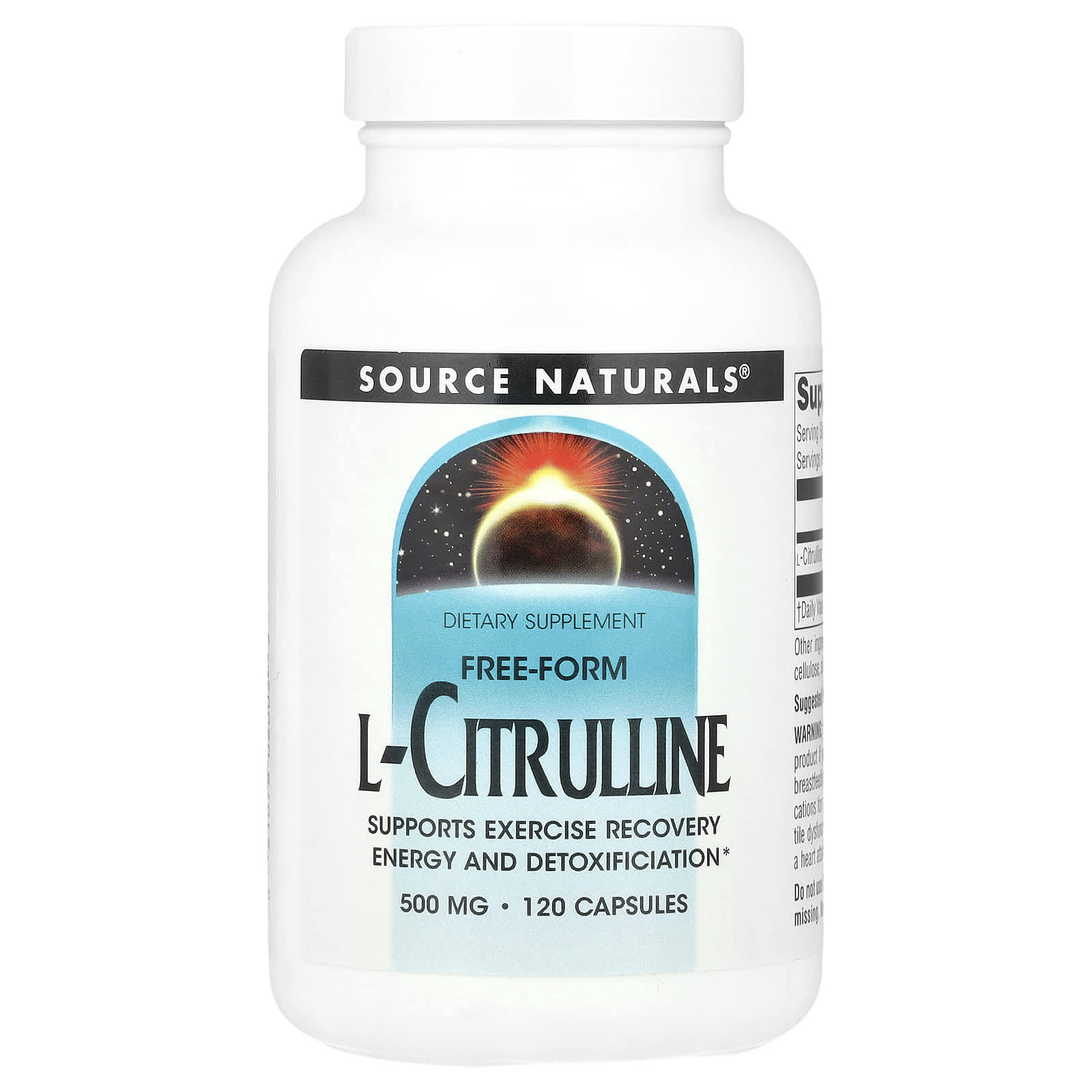 Source Naturals, L-цитруллин, 500 мг, 120 капсул (125 мг в 1 капсуле)