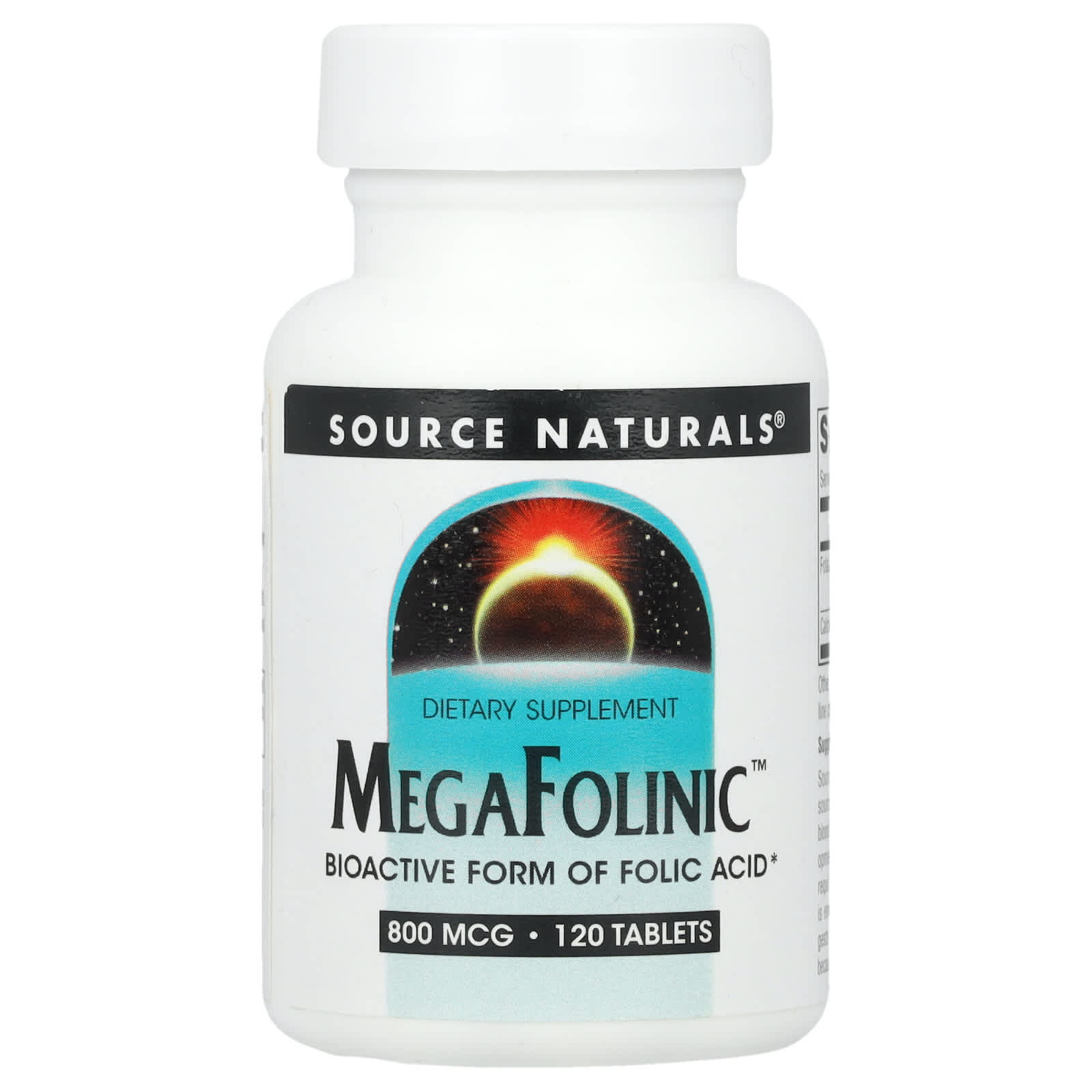 Source Naturals, MegaFolinic™, 800 мкг, 120 таблеток