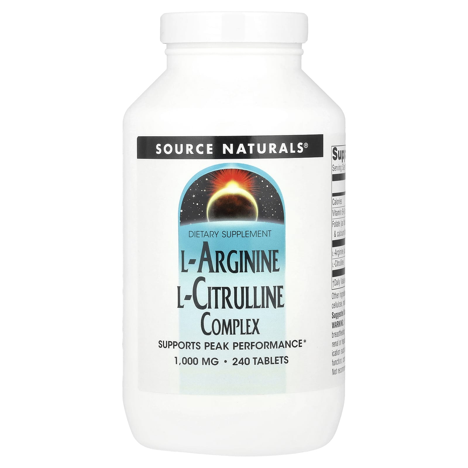 Source Naturals, Комплекс L-аргинина и L-цитруллина, 1000 мг, 240 таблеток