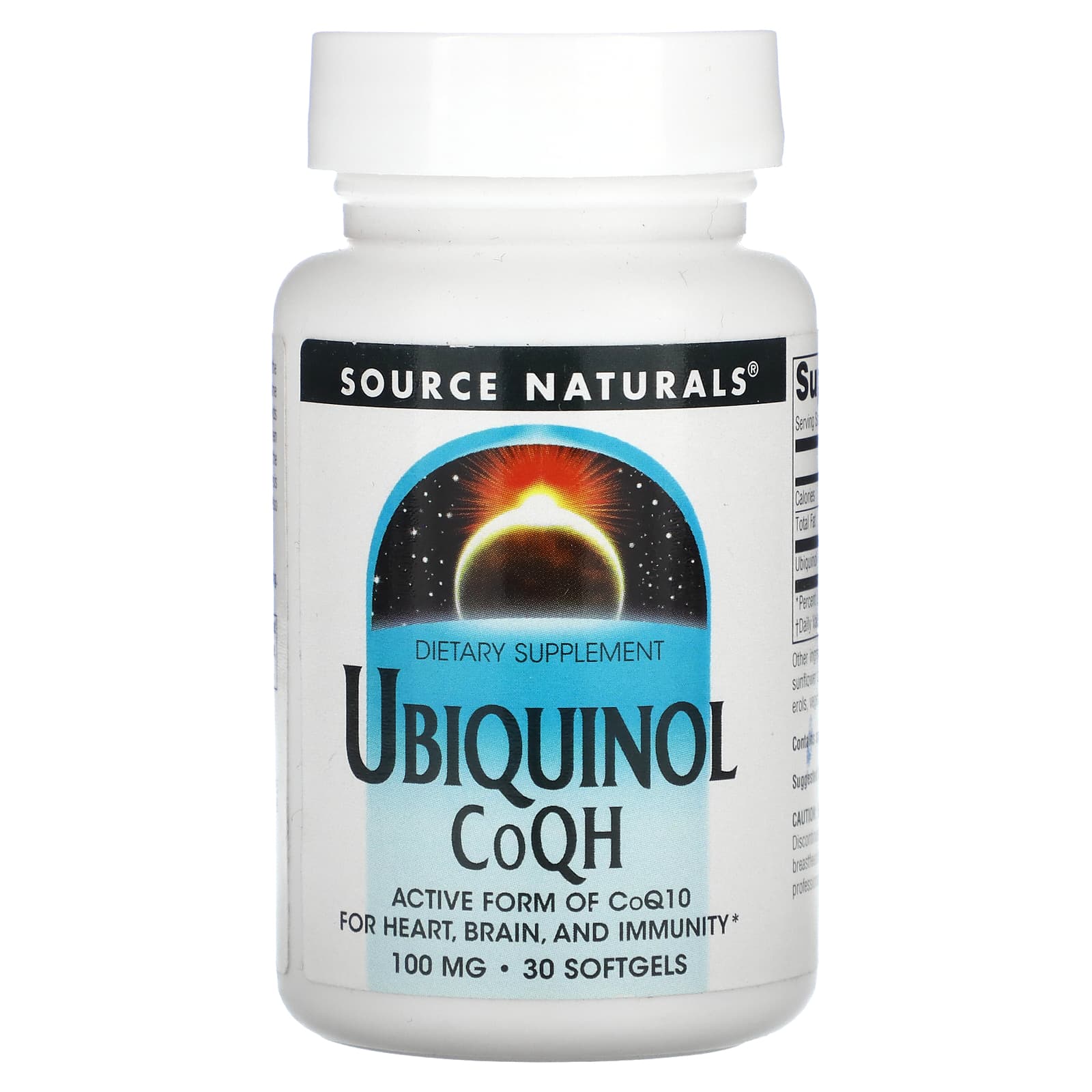 Source Naturals Убихинол коэнзим QH 100 мг 30 мягких таблеток 3890₽
