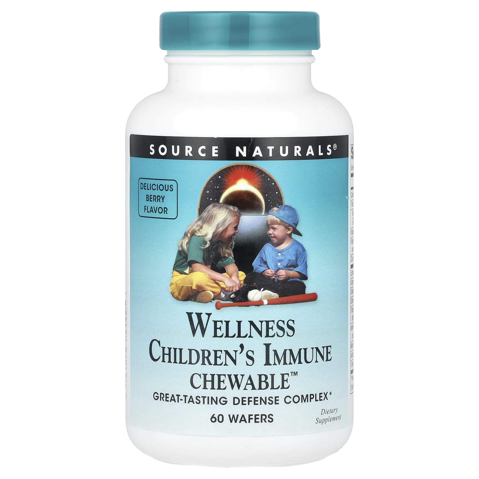 Source Naturals, Wellness Children's Immune Chewable ™, ягодный, 60 вафель