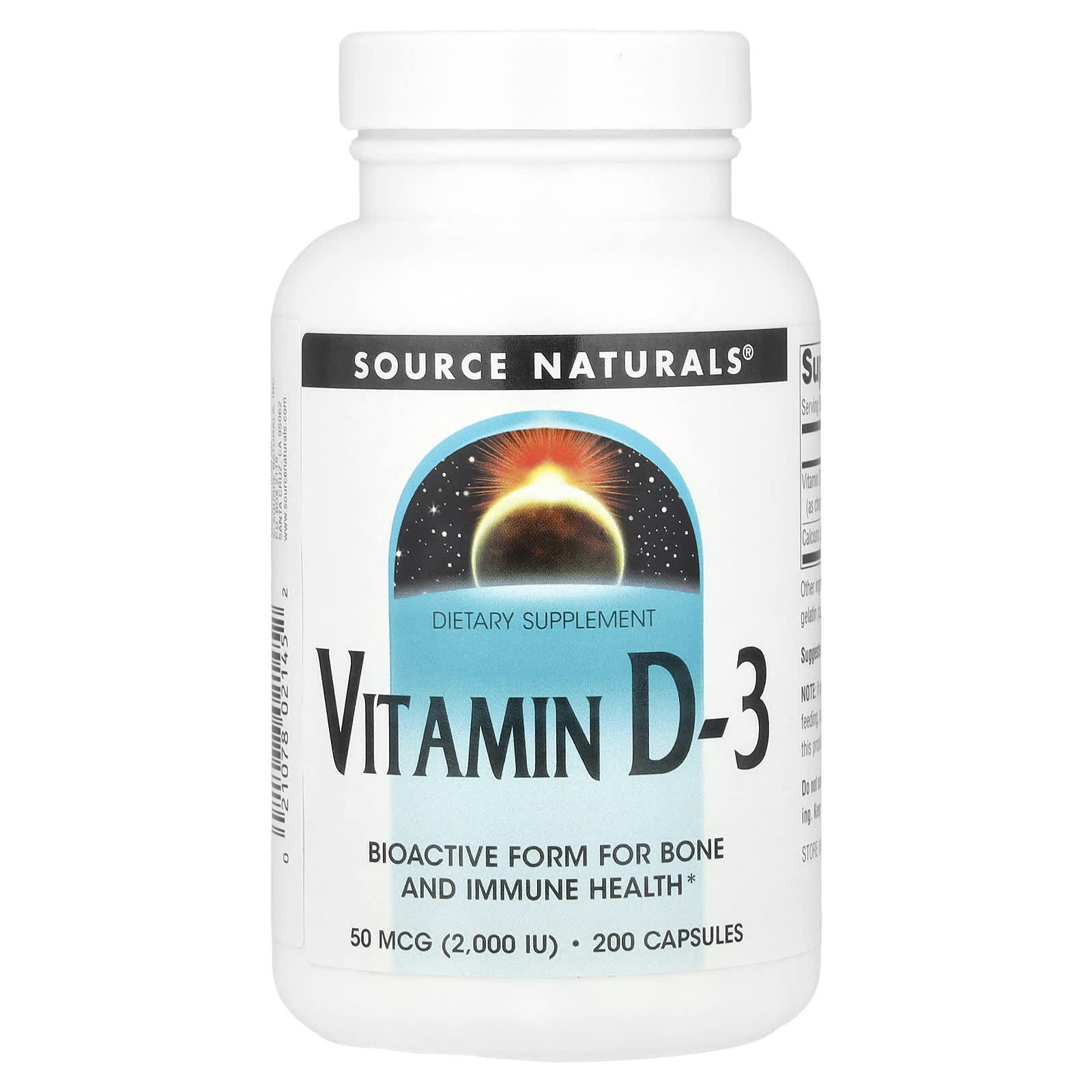 Source Naturals Витамин D3 2000 МЕ 200 мягких таблеток 2290₽