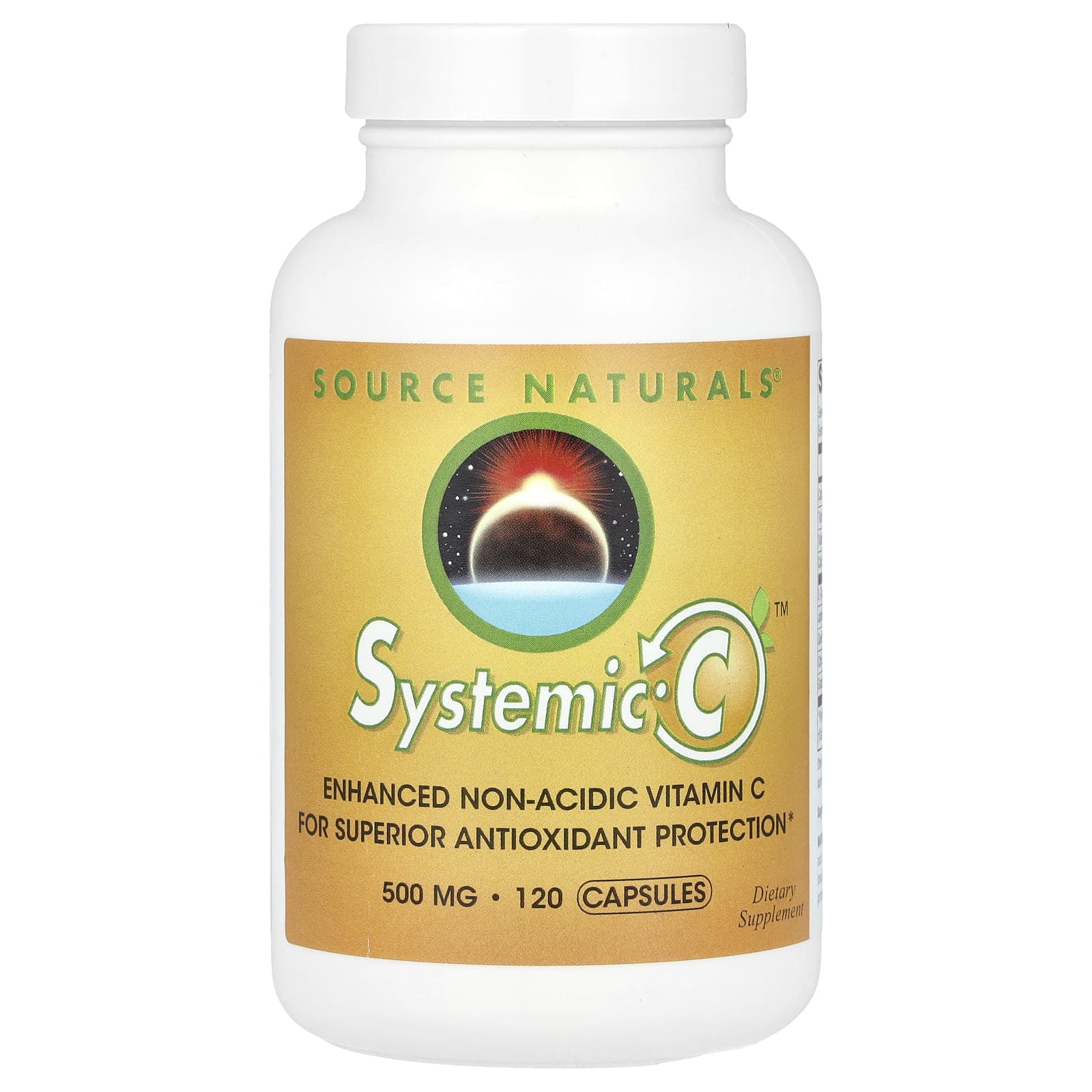 Source Naturals, Systemic C ™, 1000 мг, 120 капсул (500 мг на капсулу)