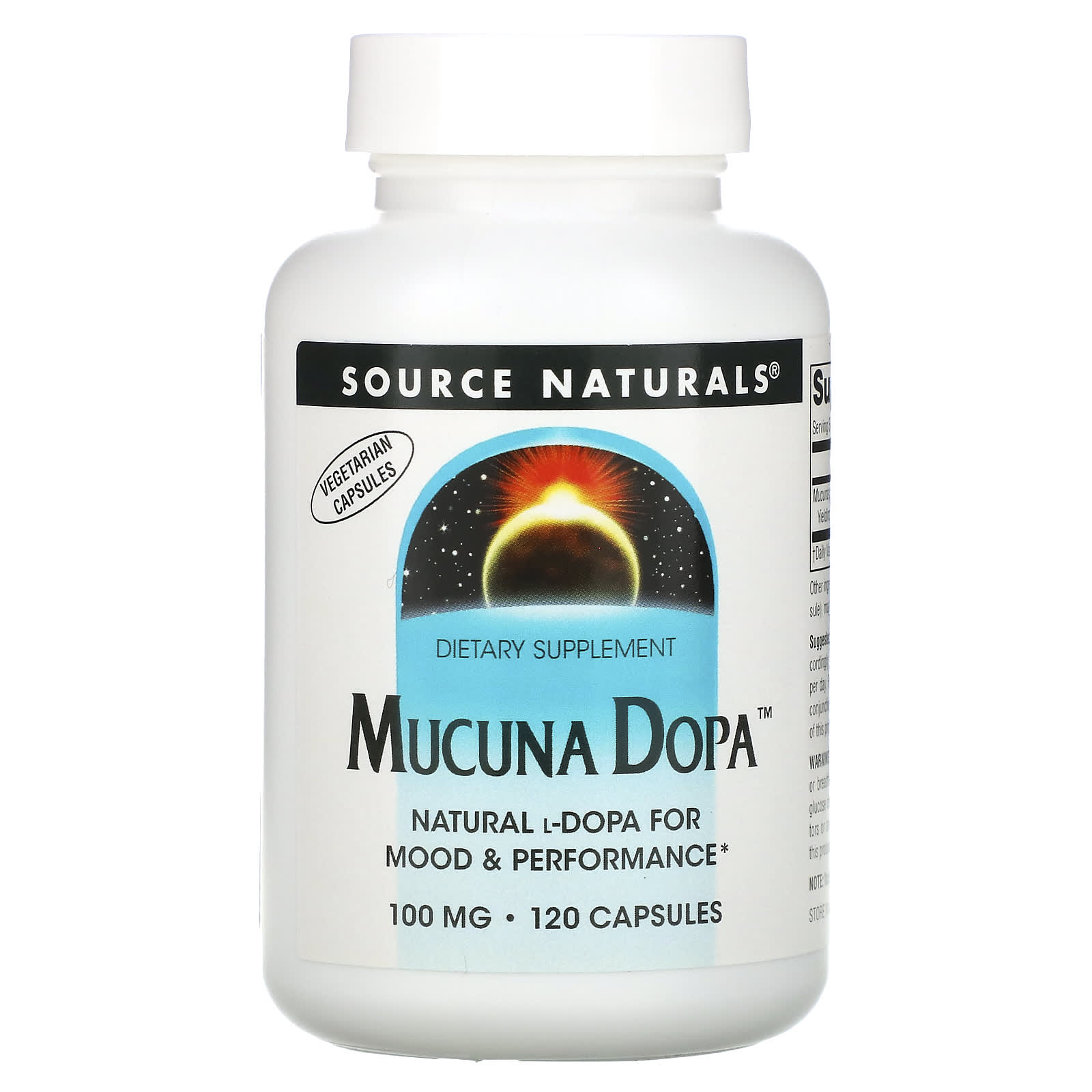 Source Naturals, Mucuna Dopa, 100 мг, 120 капсул