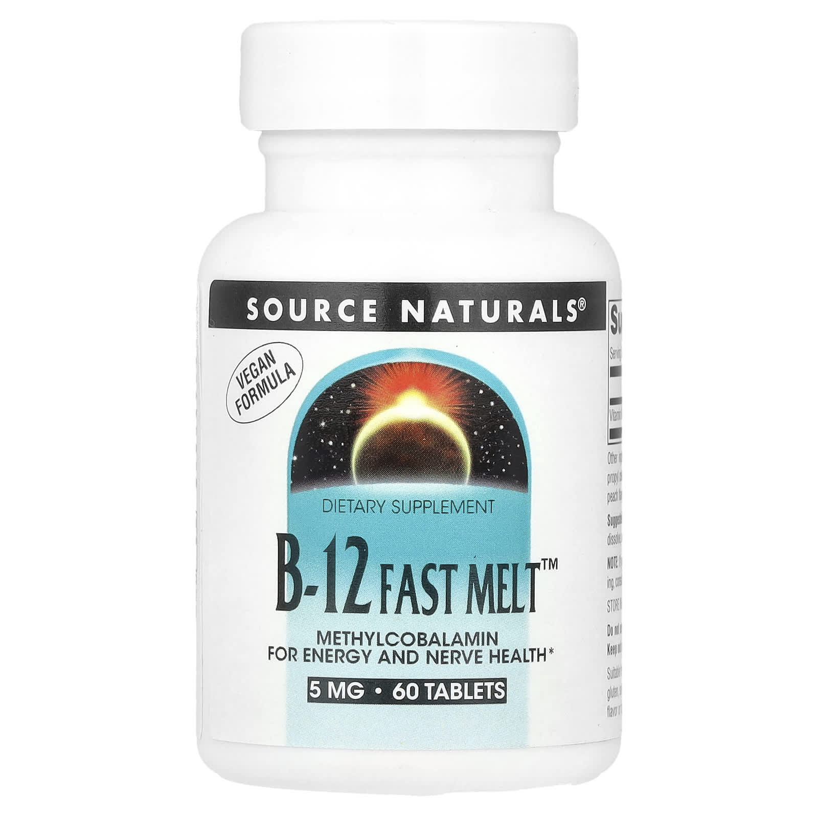 Source Naturals, B-12 Fast Melt, 5 мг, 60 таблеток