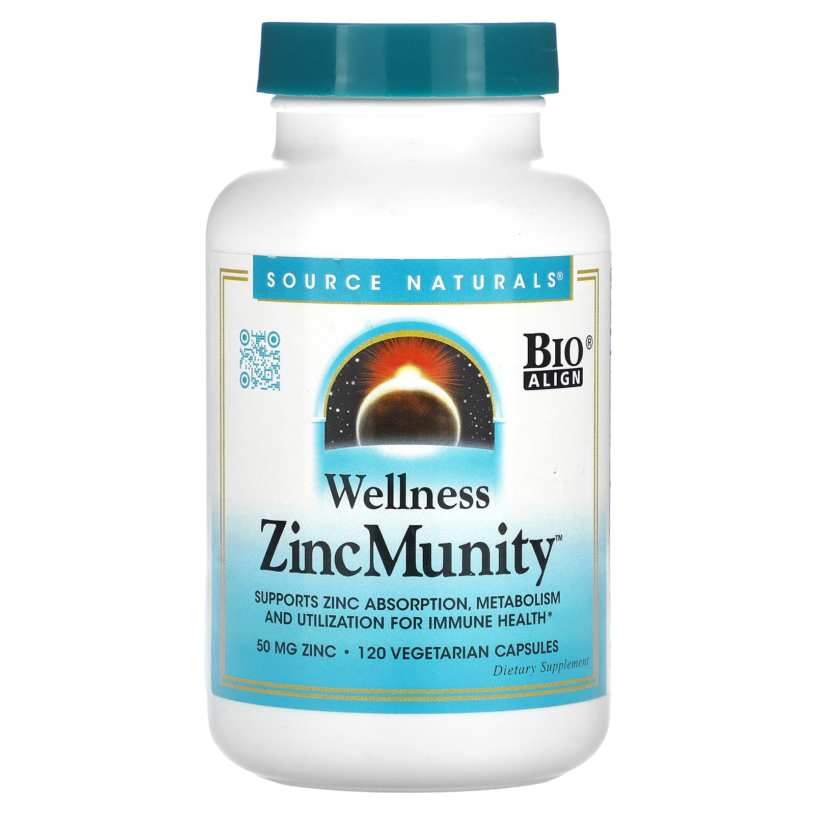 Source Naturals, Wellness ZincMunity, 120 вегетарианских капсул