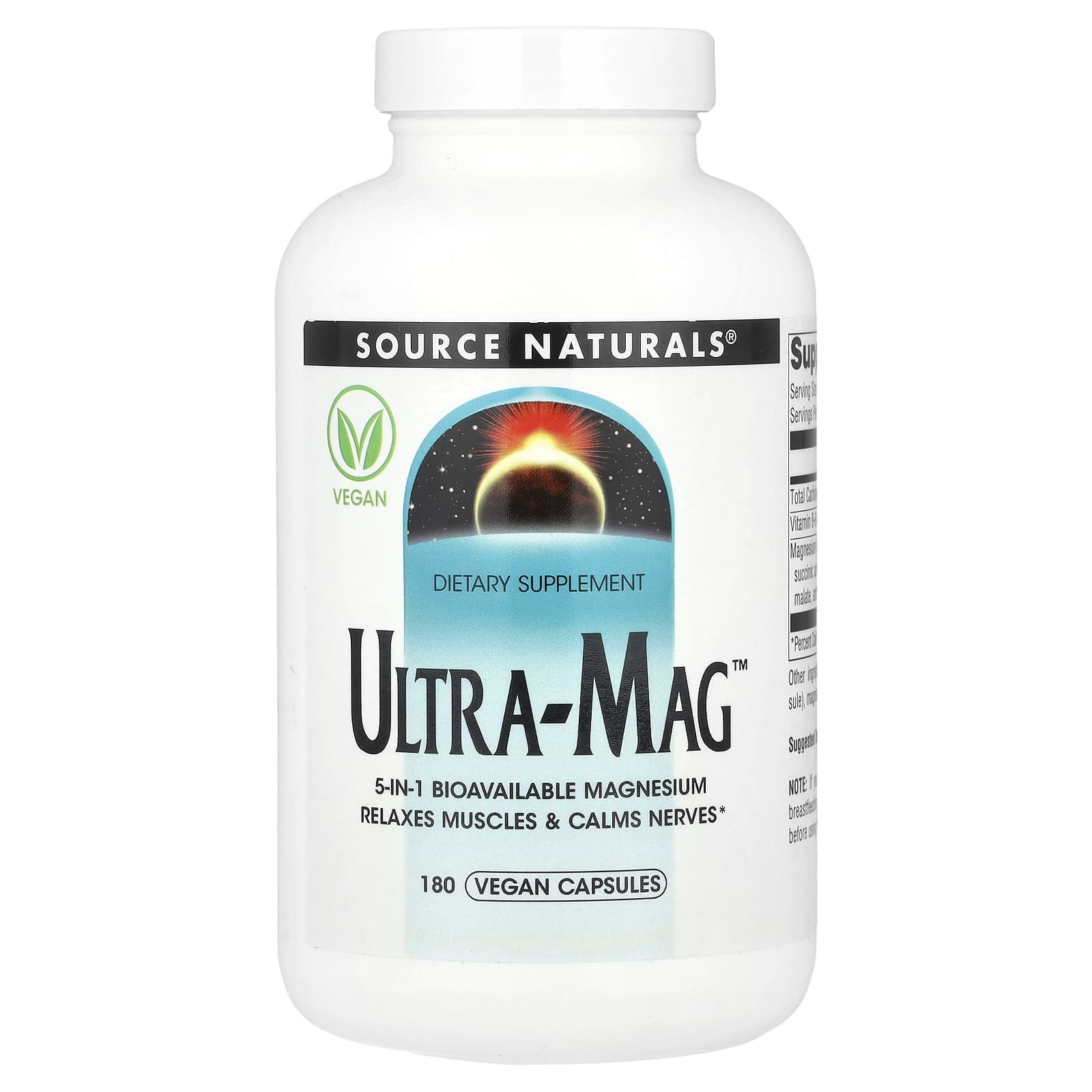 Source Naturals, Ultra-Mag ™, 180 веганских капсул