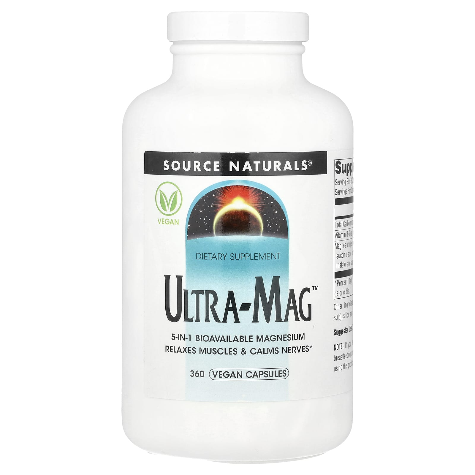 Source Naturals, Ultra-Mag ™, 360 веганских капсул