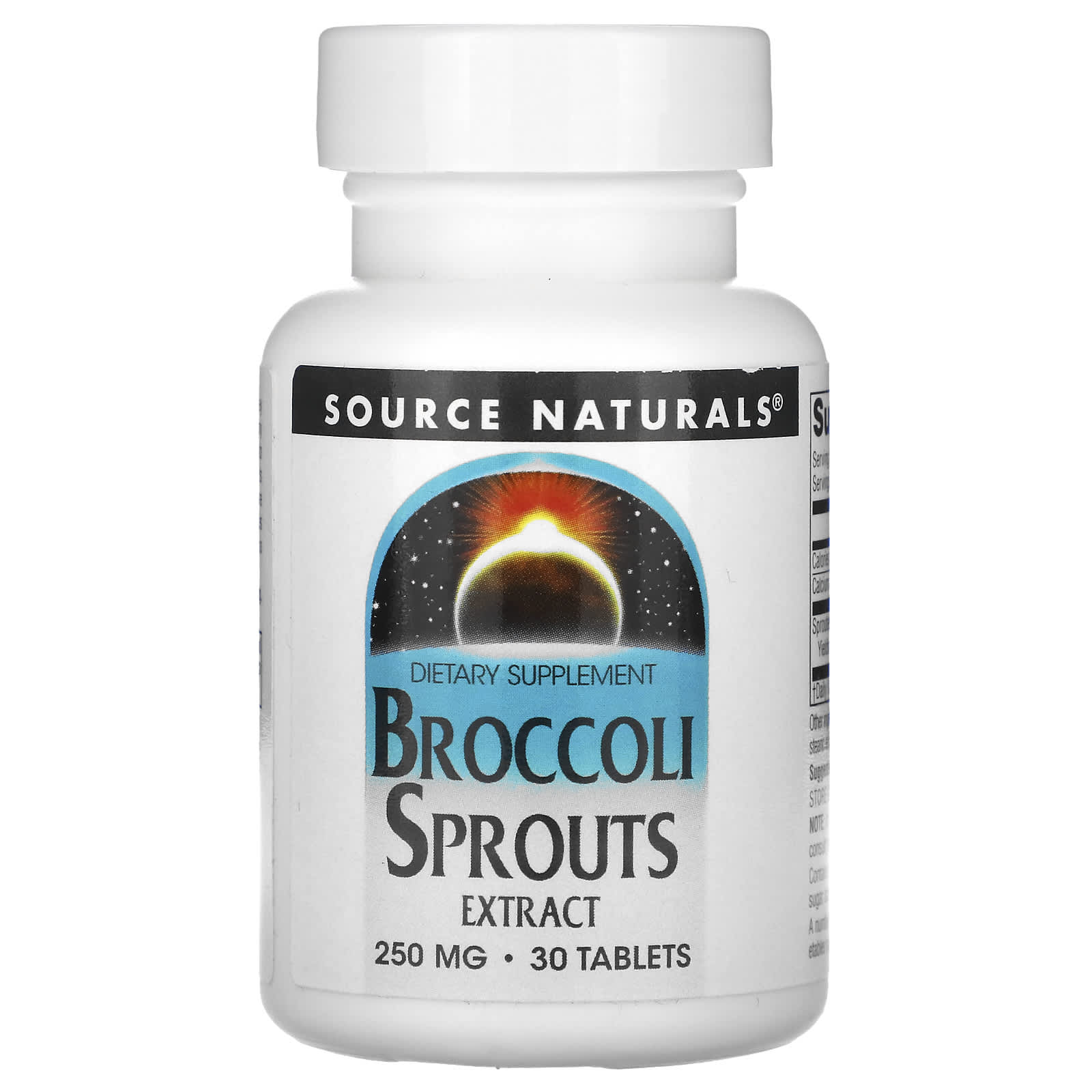 Source Naturals, экстракт ростков брокколи, 500 мг, 30 таблеток (250 мг в 1 таблетке)