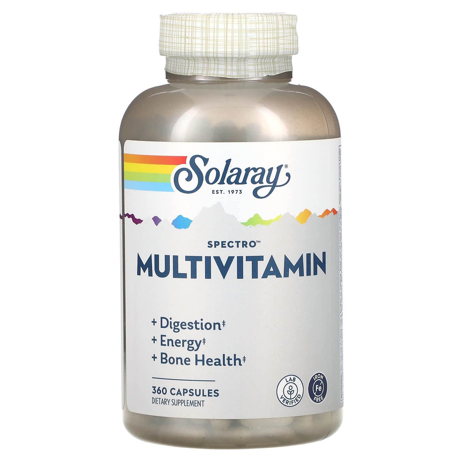 Solaray, Spectro Multivitamin, без железа, 360 капсул