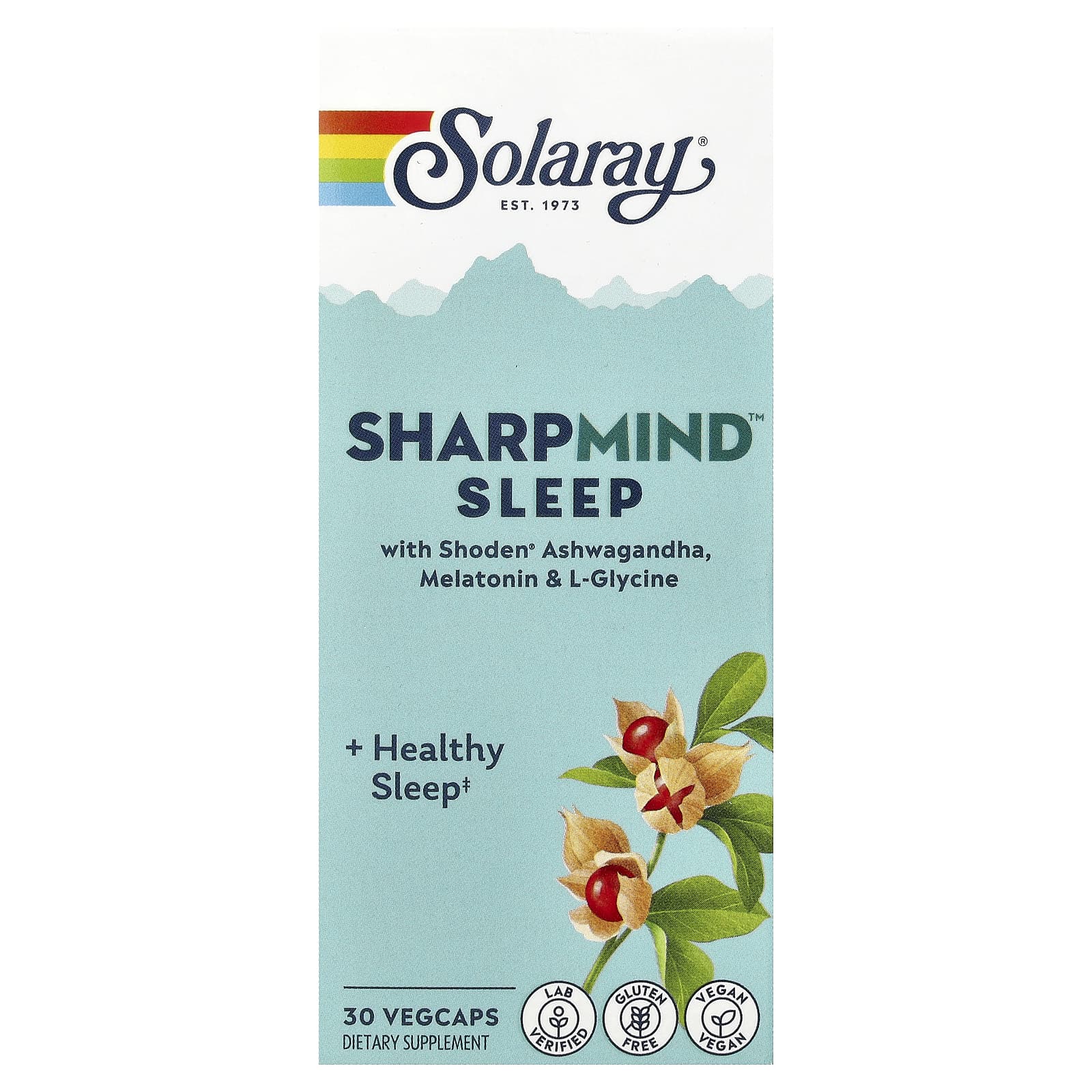 Solaray, SharpMind Sleep, средство для улучшения качества сна, 30 растительных капсул