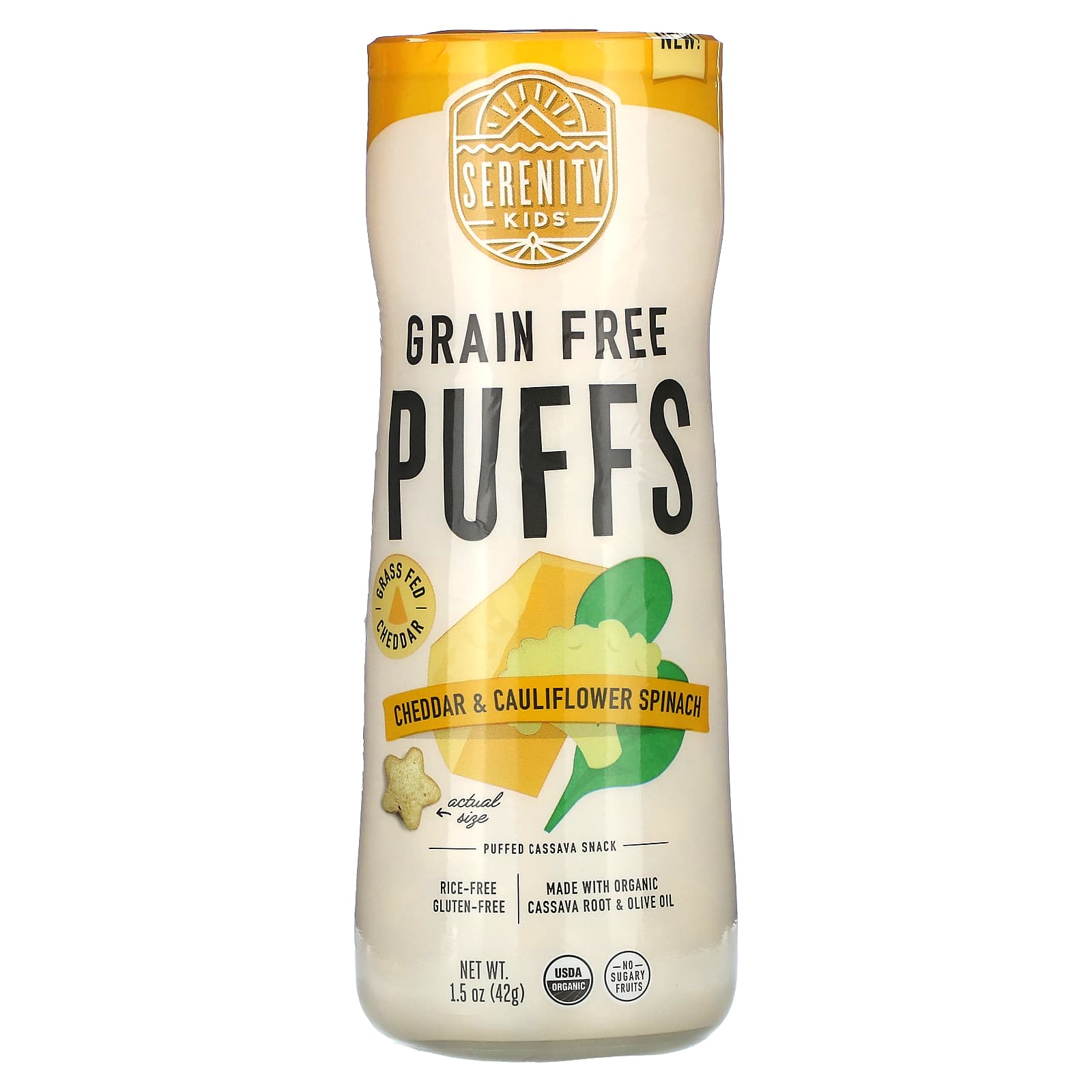 Serenity Kids беззерновые колечки чеддер и цветная капуста и шпинат 42 г 15 унции 1790₽